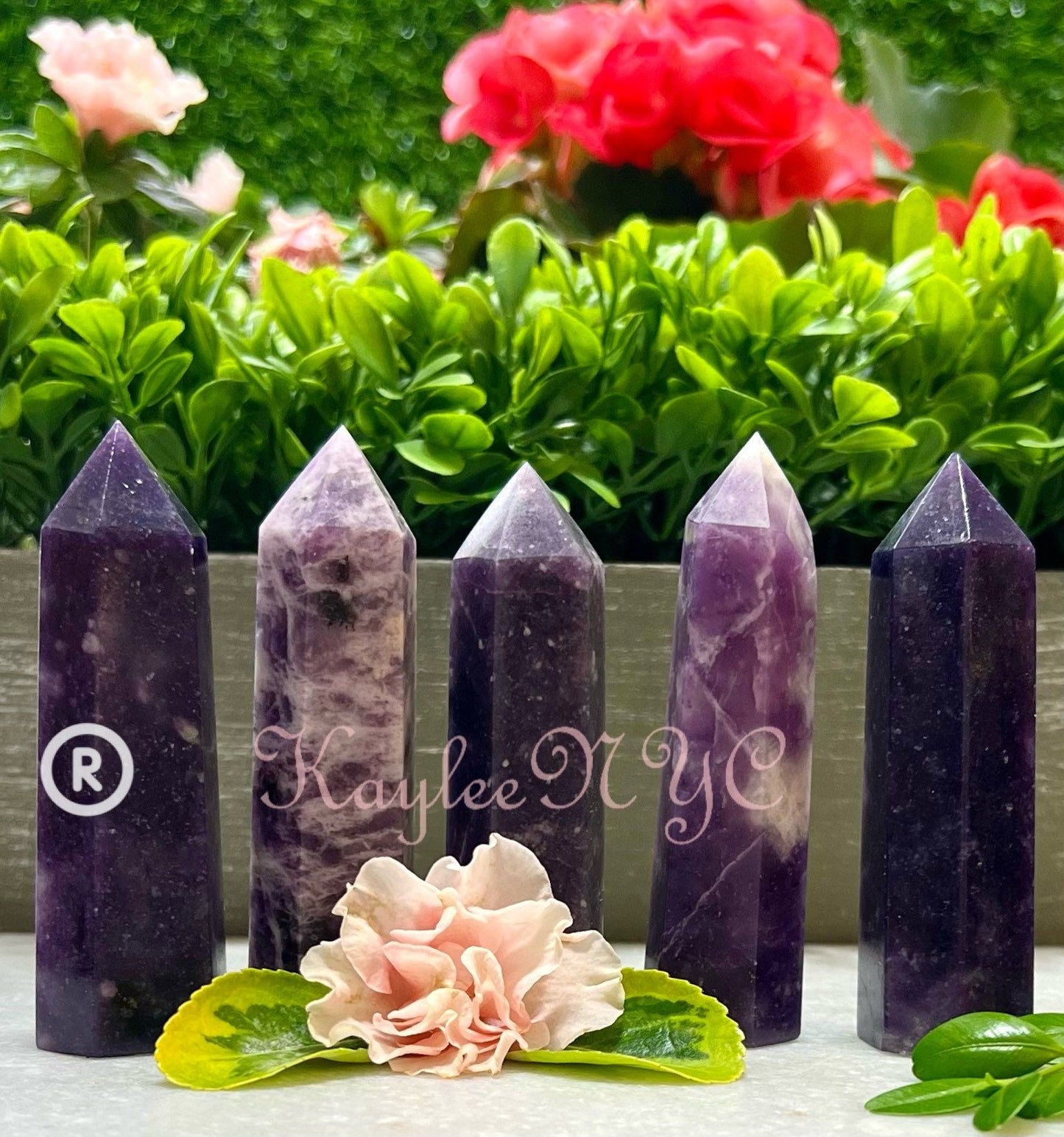 Wholesale Lot 1 lb Natural Lepidolite Tower Obelisk Point Wand Crystal Energy Healing