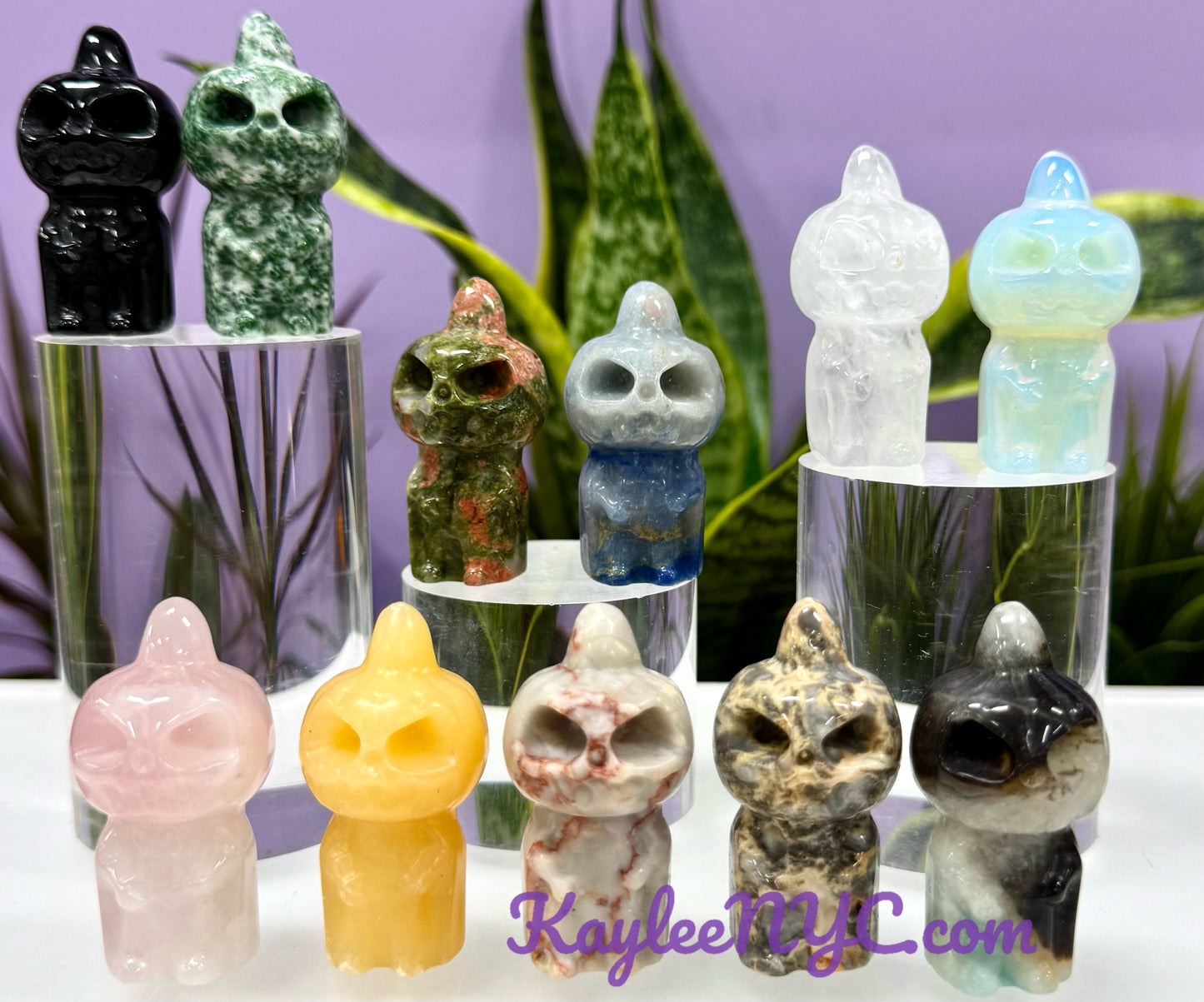 11 PCs 5 cm Mix Crystal Jack O’Lantern Crystals Healing Energy