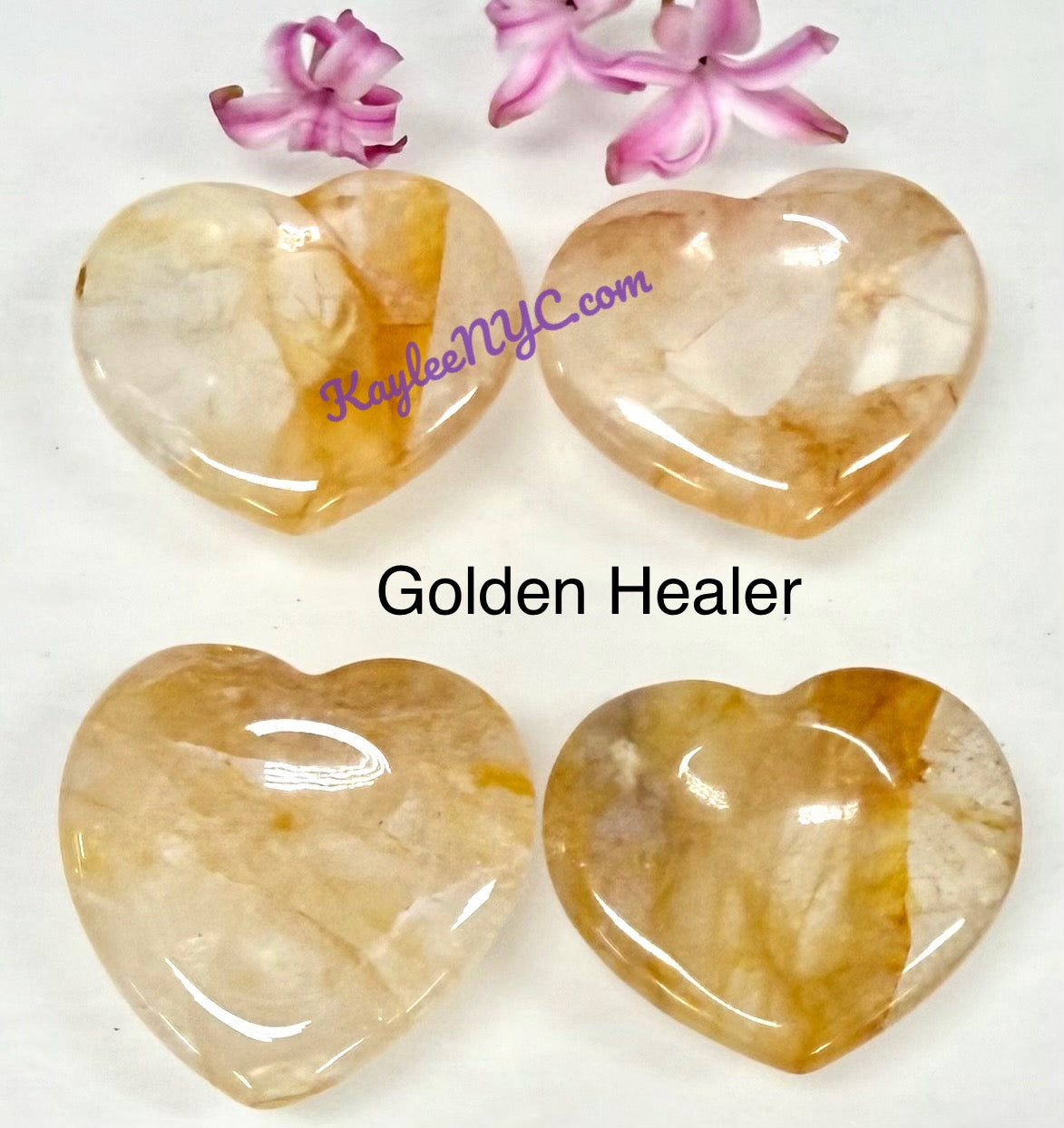 12 PCs Natural Crystal Heart Worry Stone Healing Energy