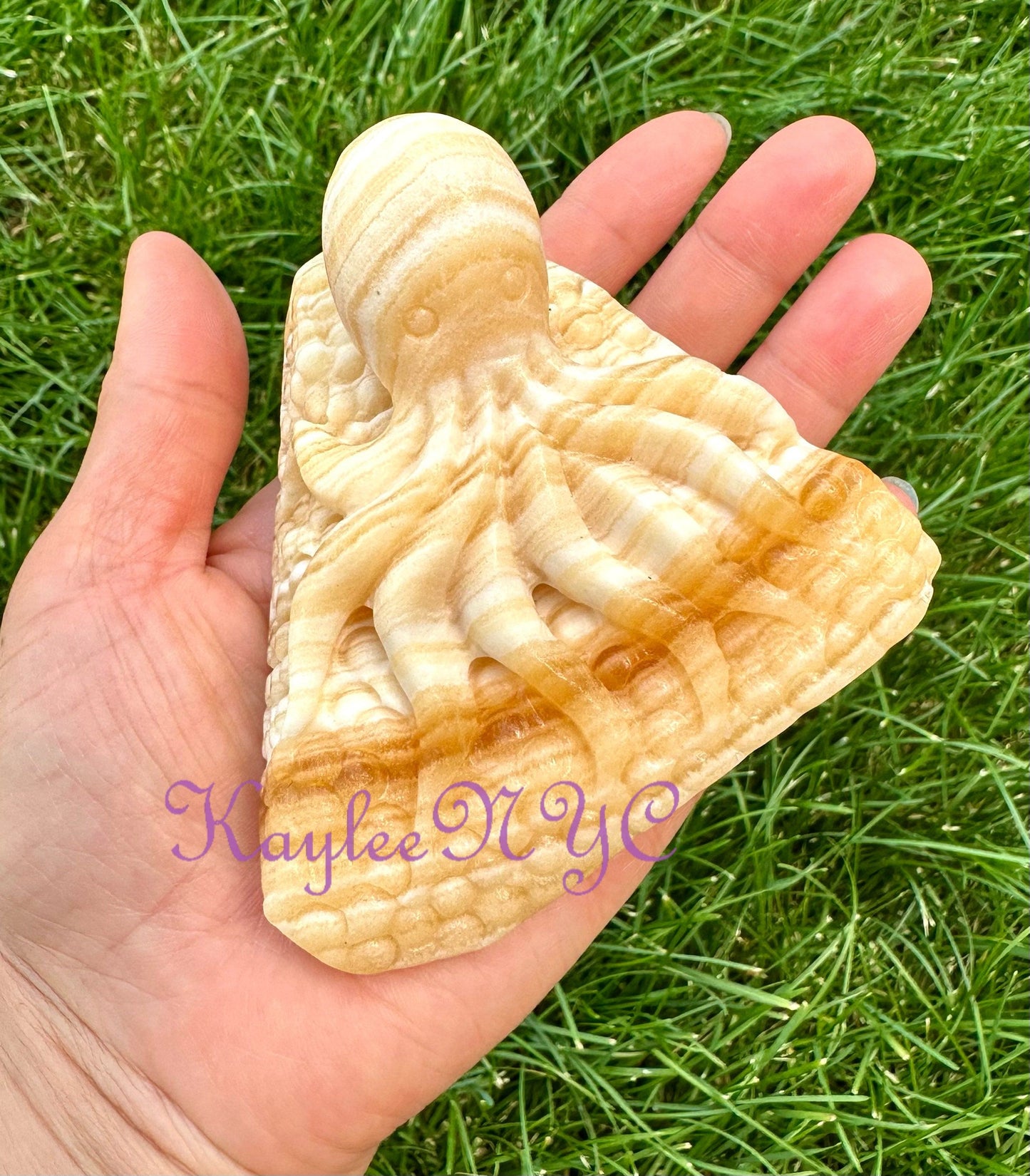 Wholesale lot 4 Pcs Natural Orange Calcite mixed Carving