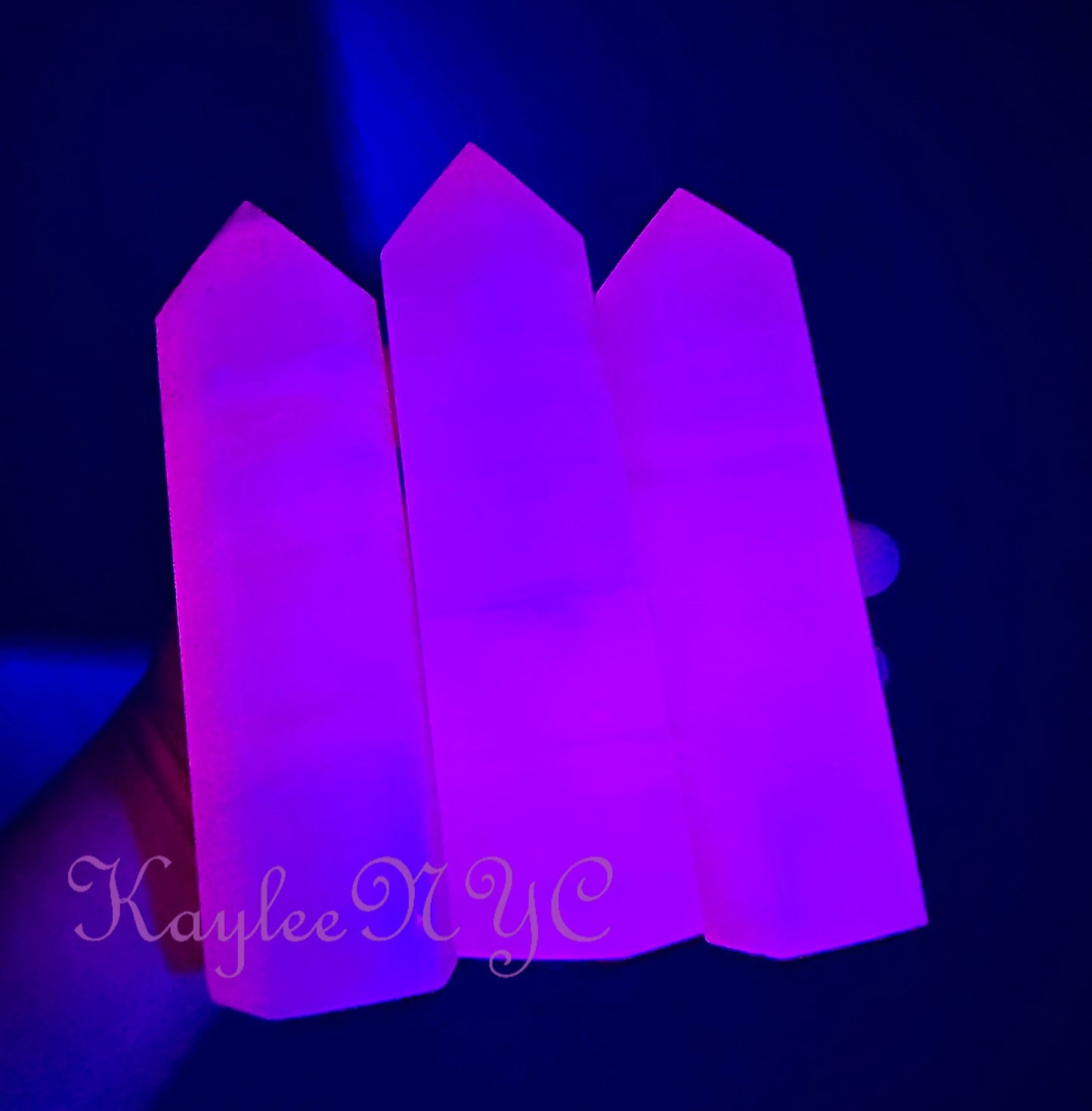 Wholesale Lot 3-4 pcs Natural Mangano Calcite Crystal Obelisk Tower Point Healing Energy