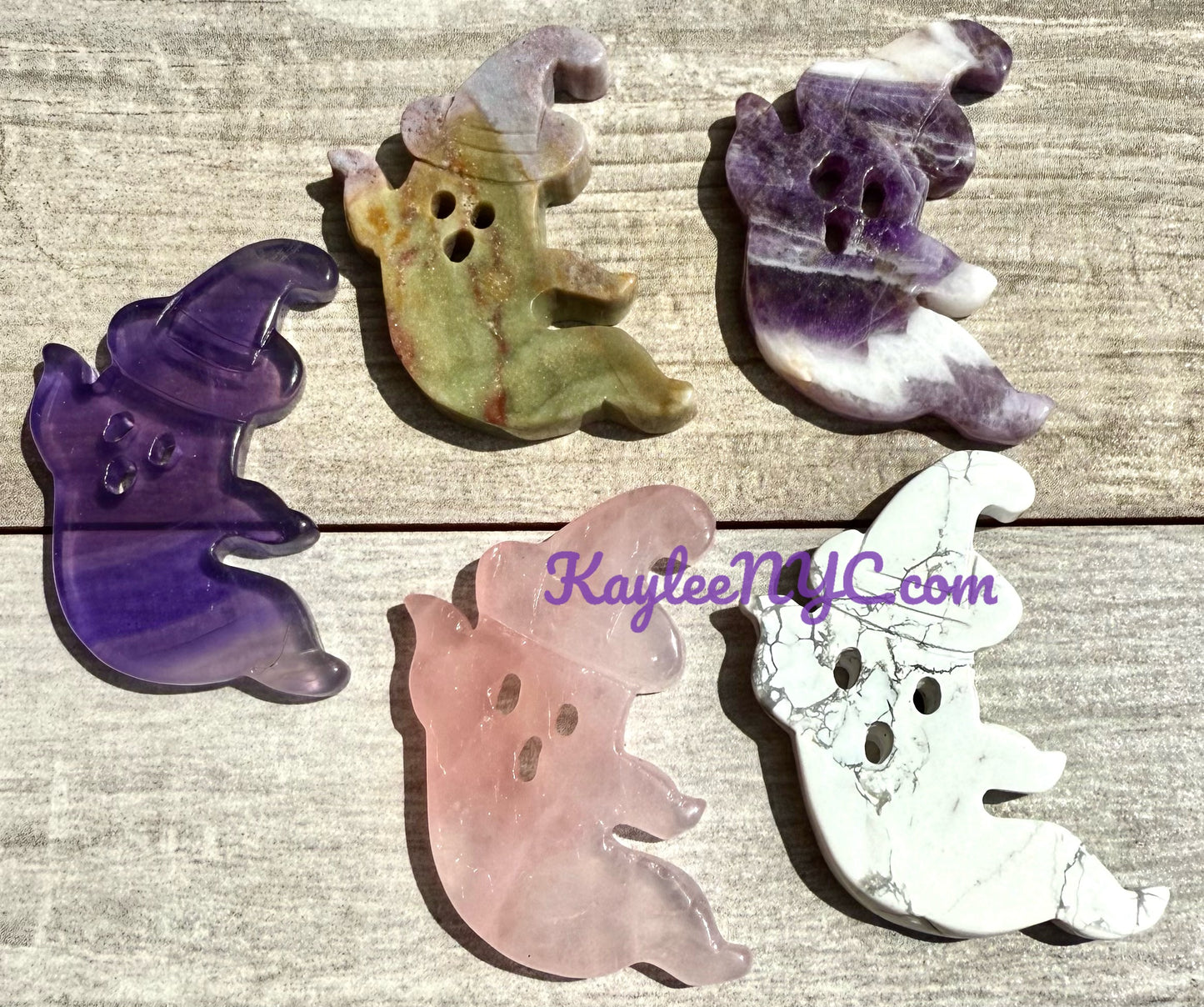 Wholesale Lot 5 PCs Natural Crystals Ghost Healing Energy