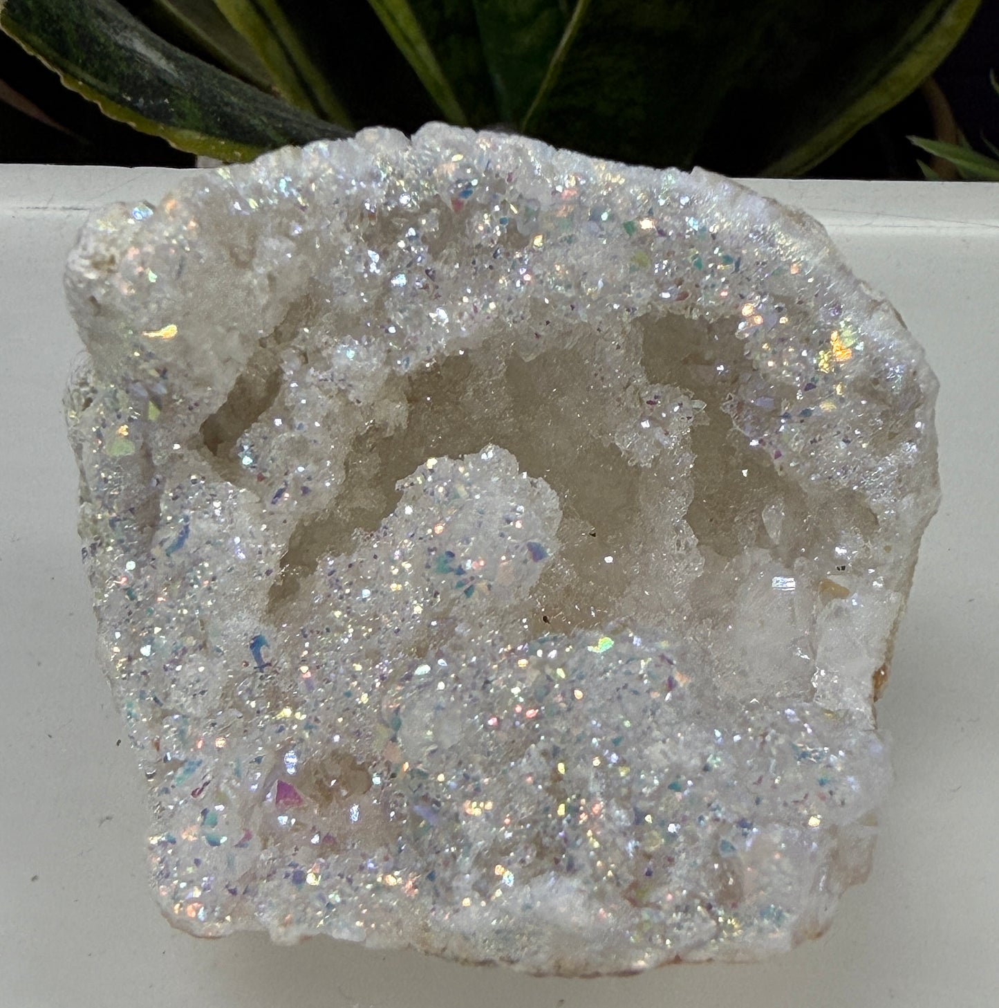 Wholesale Lot 2 Lb Angel Aura White Druzy Quartz Geode Crystal Healing Energy