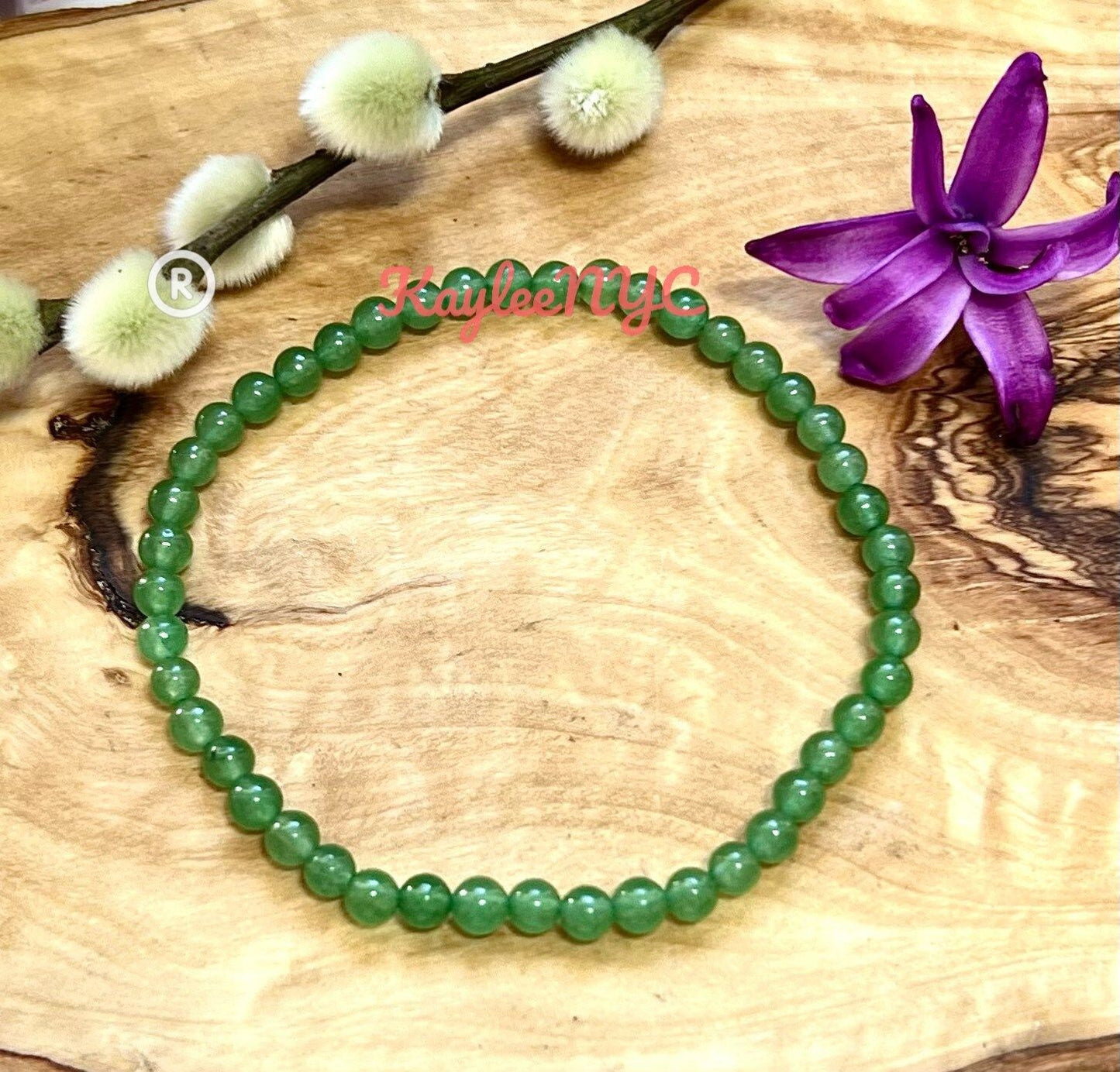 Wholesale Lot 6 Pcs Natural Aventurine 4mm 7.5” Crystal Healing Stretch Bracelet