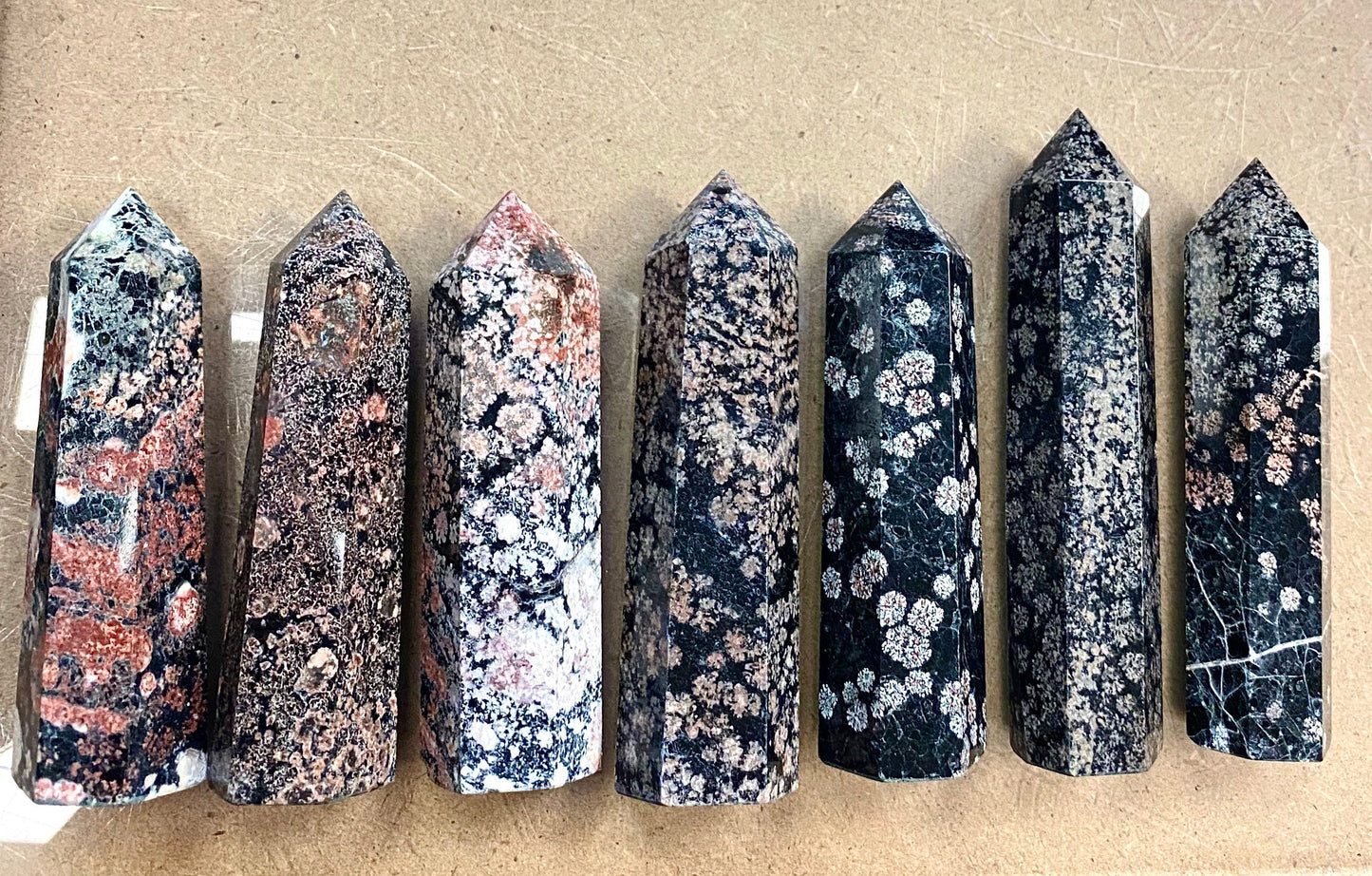 Wholesale Lot 1 Lb Natural Firework Obsidian Obelisk Tower Point Crystal Natural