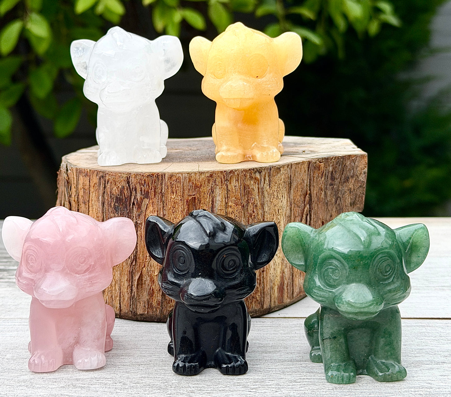 5PCs 6cm Mixed Natural Crystal Lion Cub King Healing Energy