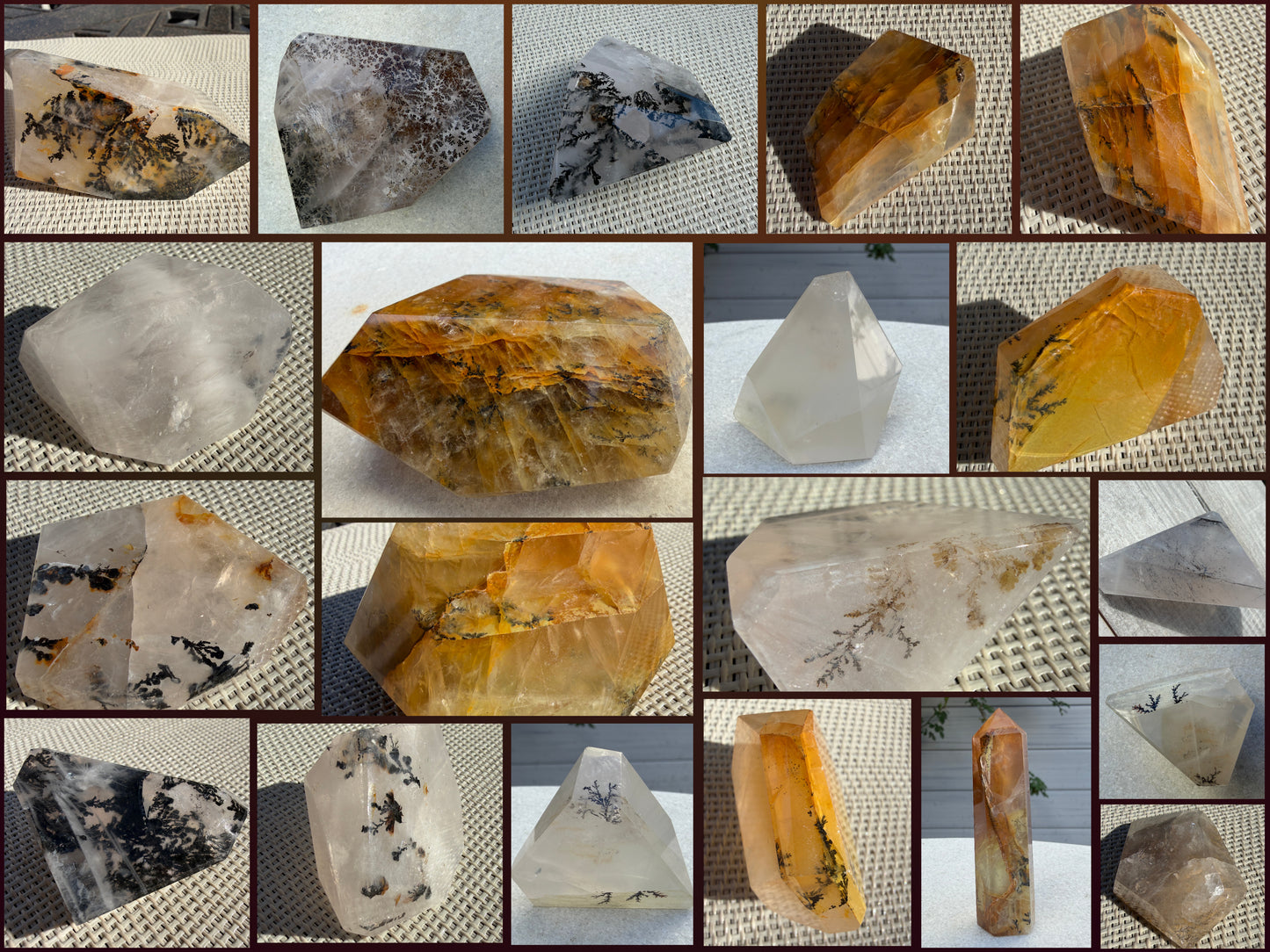 Wholesale Lot 1 lb Natural Dendritic Quartz Crystal Freeform Healing Energy 5-10 Pcs