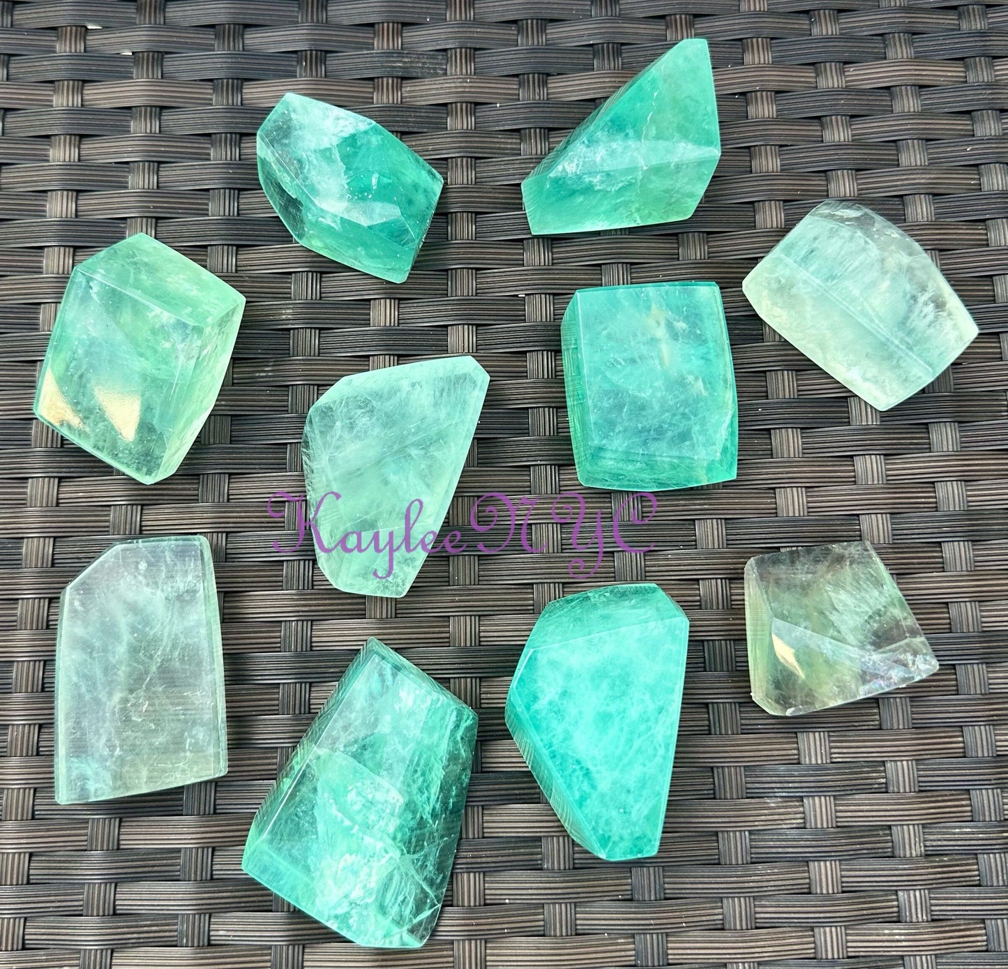 Wholesale Lot 2 lbs Natural Green Fluorite Crystal Polished Freeform Healing Energy