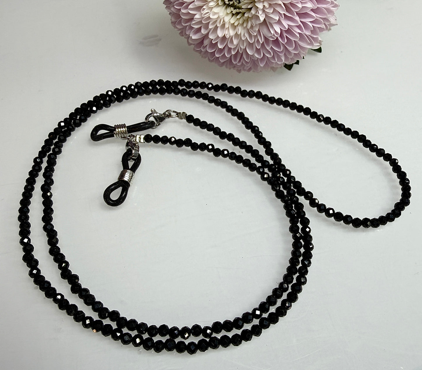 Wholesale Lot 6 PCS 3mm Faceted Black Tourmaline Glasses Chains