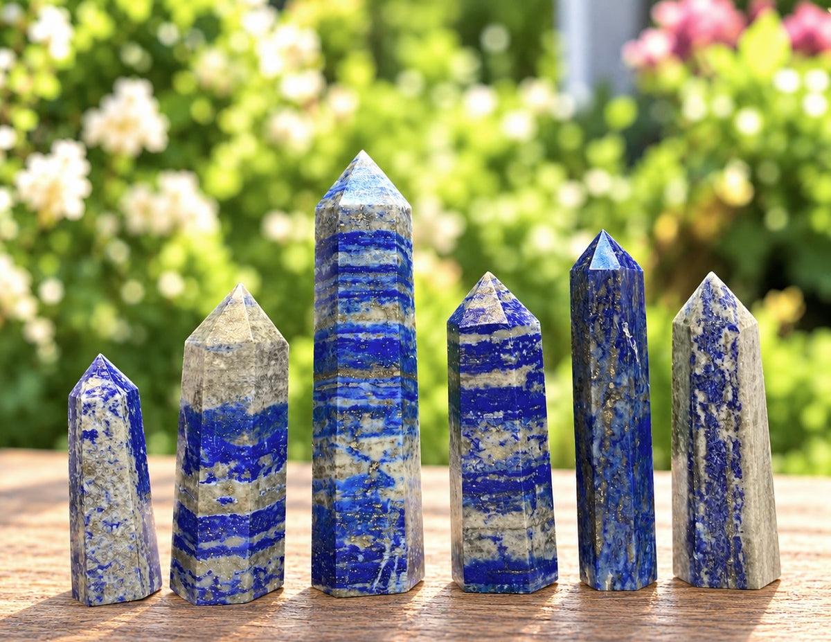 Wholesale Lot 1 Lb Lapis Lazuli Tower Obelisk Point Crystal Natural Energy
