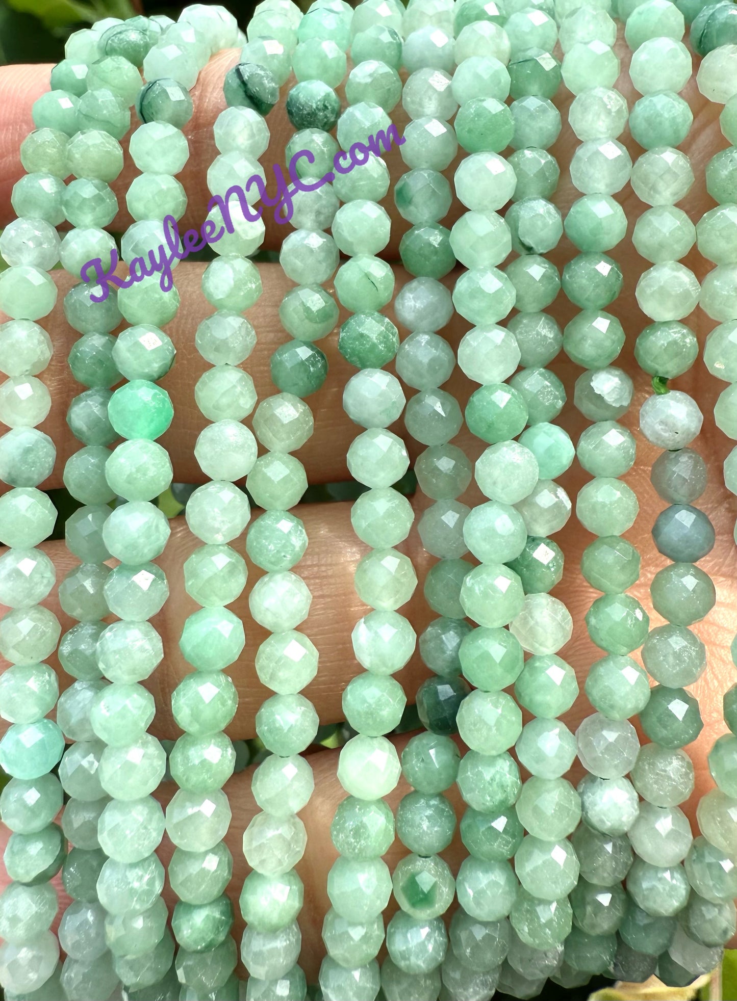 Wholesale Lot 6 Pcs Natural Faceted Burma Jade 4mm 7.5” Crystal Healing Stretch Bracelet