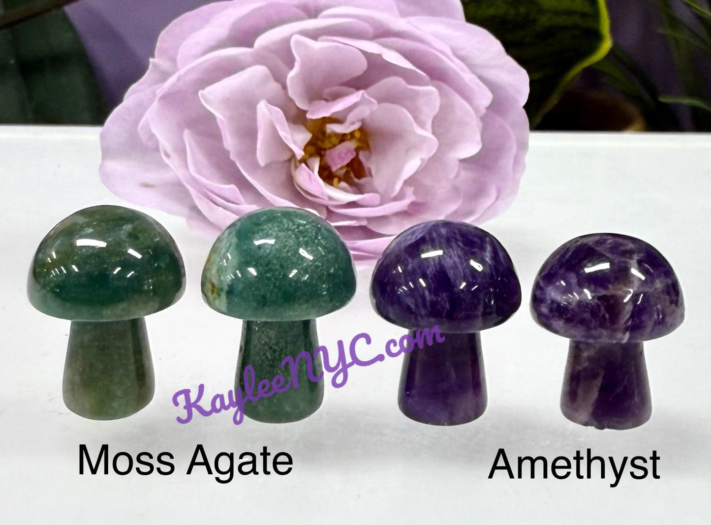Wholesale Lot 50 PCs Natural Mixed 20mm Crystal Mushroom Healing Energy