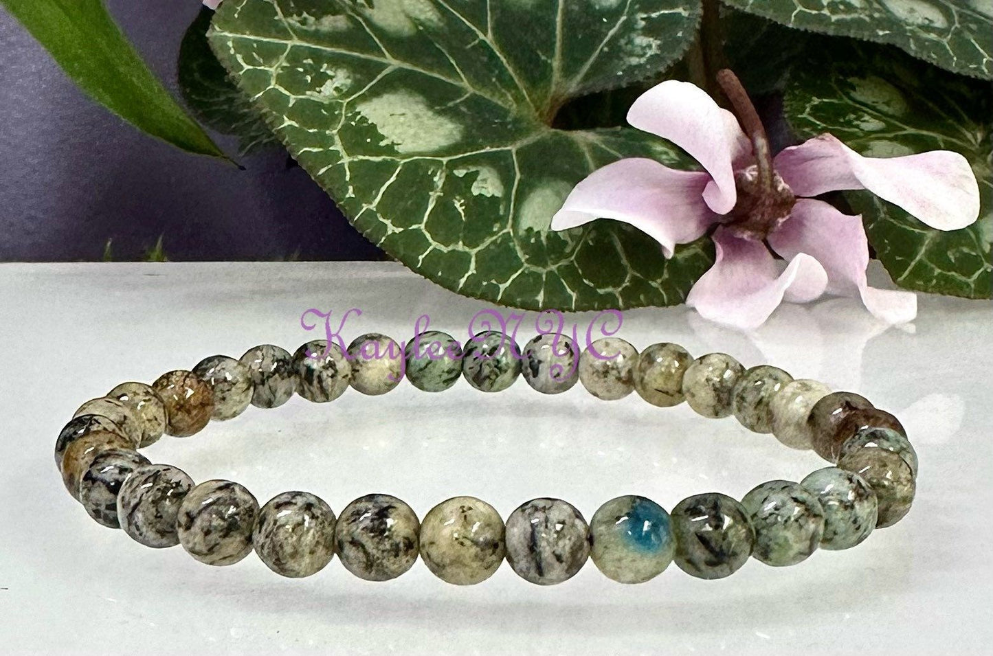 Wholesale Lot 6 Pcs Natural K2 Jasper 6mm 7.5” Crystal Healing Stretch Bracelet