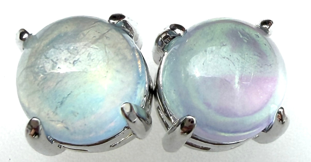 Wholesale Lot 5 Pairs Natural Aquamarine Sterling Silver (925) Posts