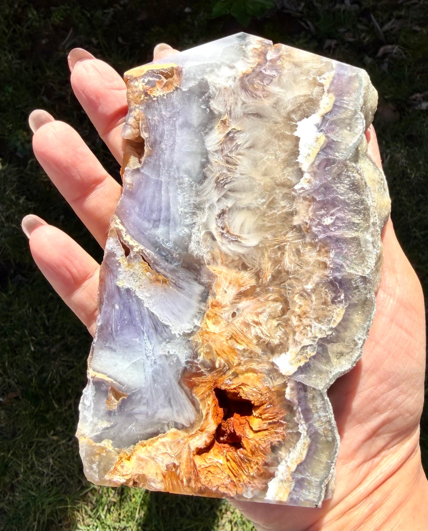 Wholesale Lot 3-4 pcs Feather Fluorite Slab Tower Natural Crystal Energy