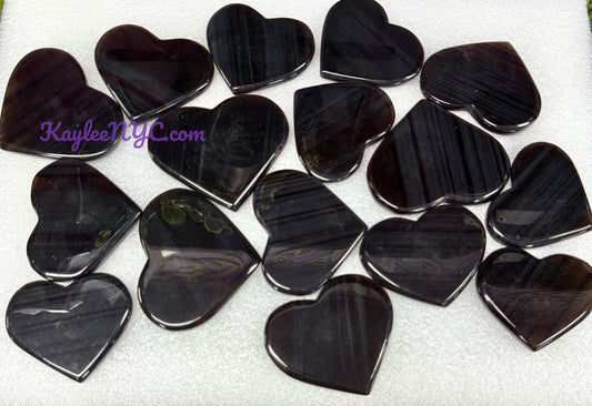 Wholesale Lot 2 lb Natural Ice Obsidian Crystal Heart Healing Energy