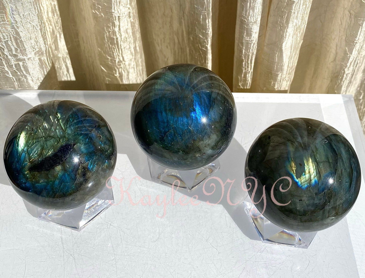 Wholesale Lot 3-5Pcs Natural Labradorite Sphere Crystal Ball Nice Quality healing energy