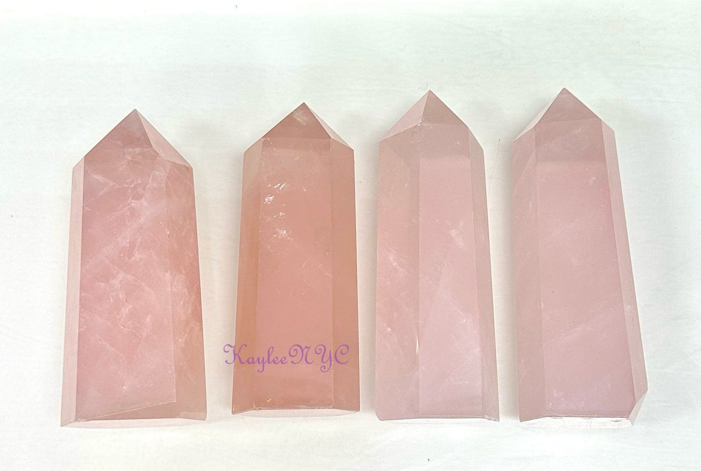 Wholesale Lot 4 Pcs Natural Rose Quartz Crystal Obelisk point 2.8 to 3lbs Healing Energy