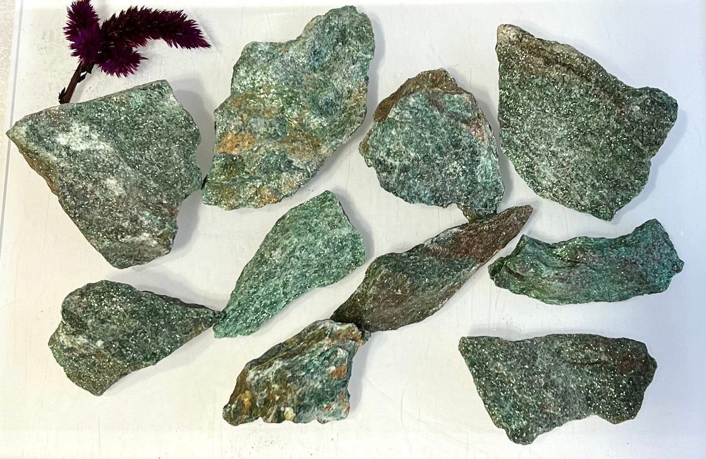 Wholesale Lot 2 Lbs Natural Fuchsite Green Mica Crystal Raw Nice Quality