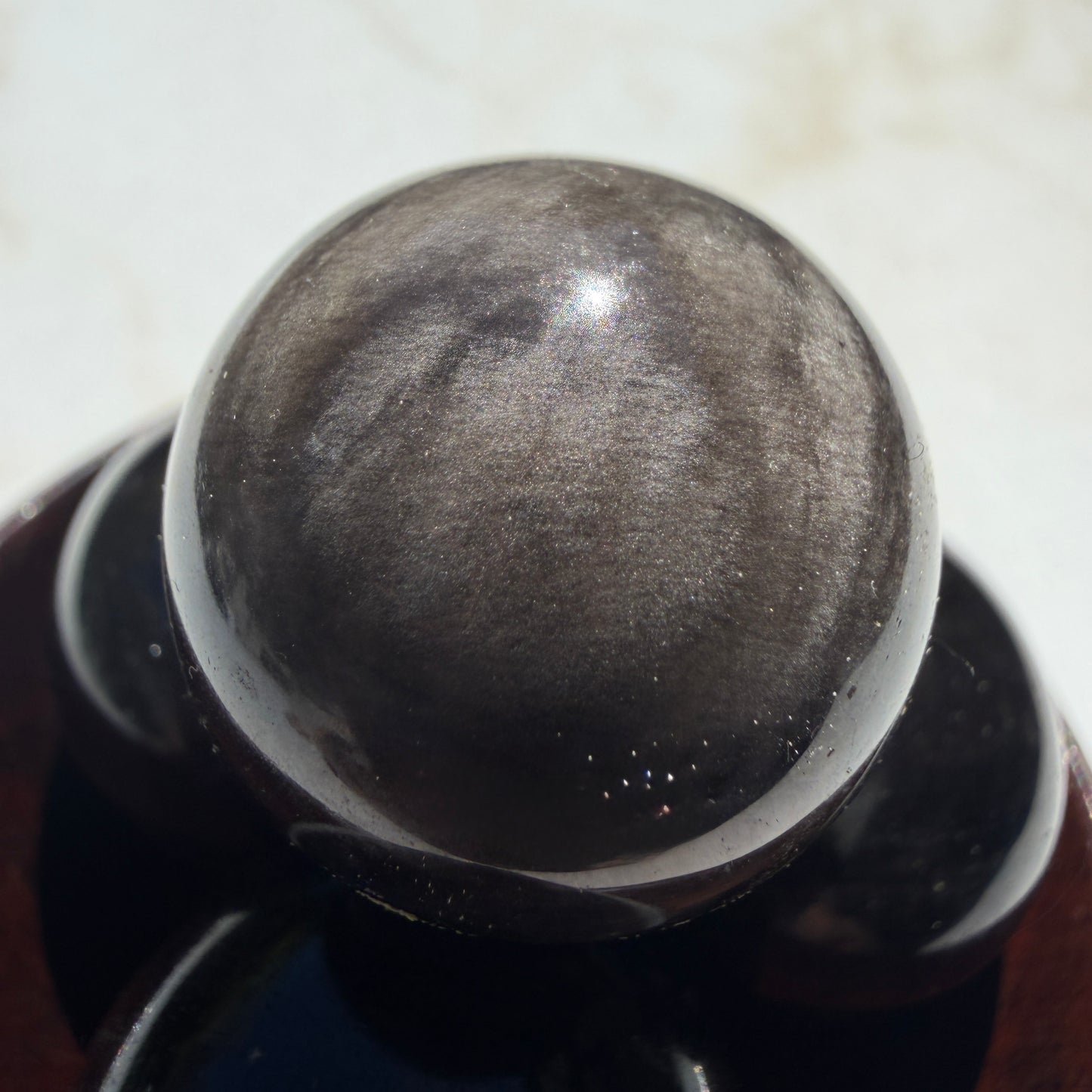 Wholesale Lot – 2 lbs Silver Sheen Obsidian Spheres | Natural Volcanic Glass