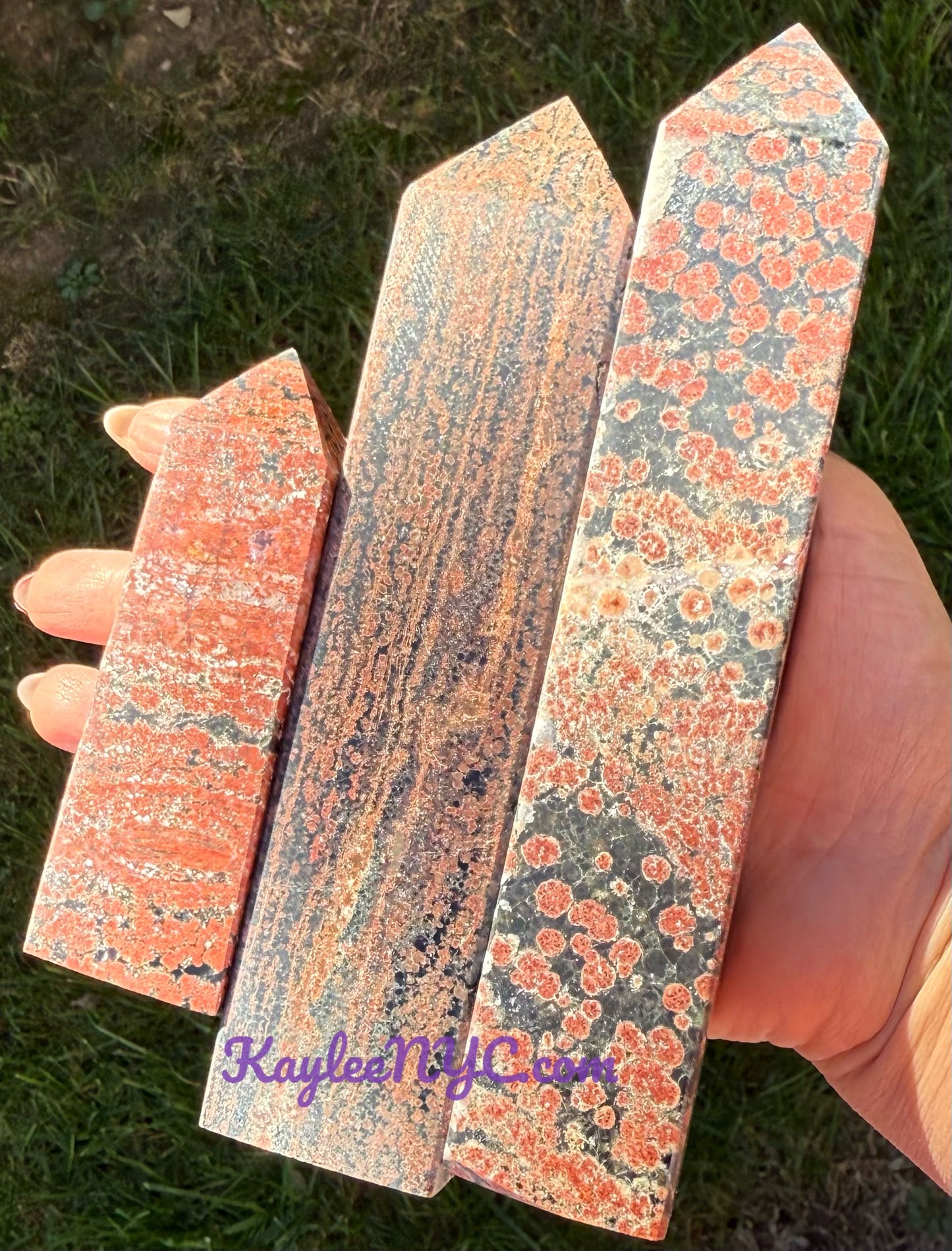 Wholesale Lot 4-5 PCs large Natural Firework Obsidian Obelisk Tower Point Crystal Healing