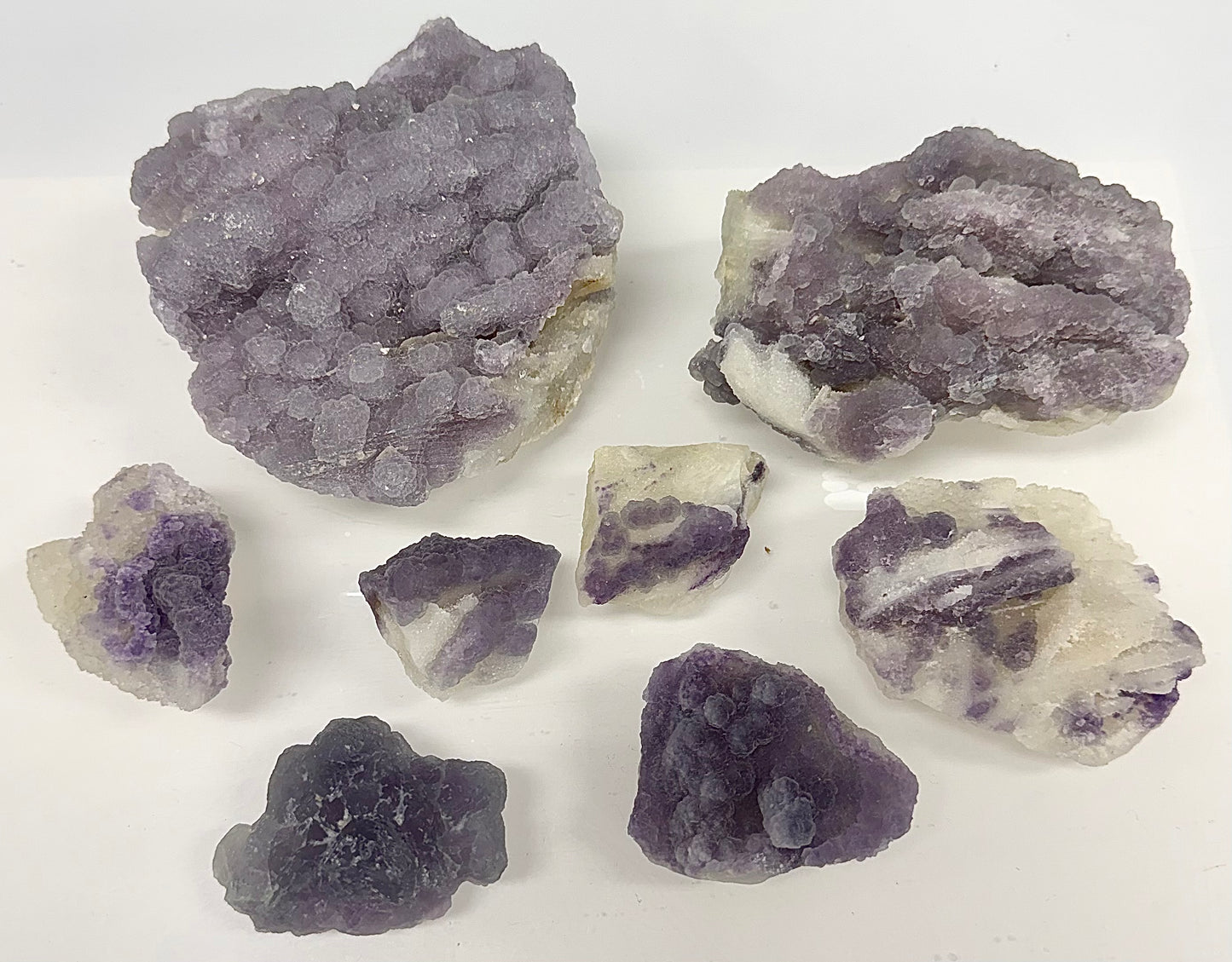 6-8 pcs Natural Purple Fluorite Quartz specimen Crystal