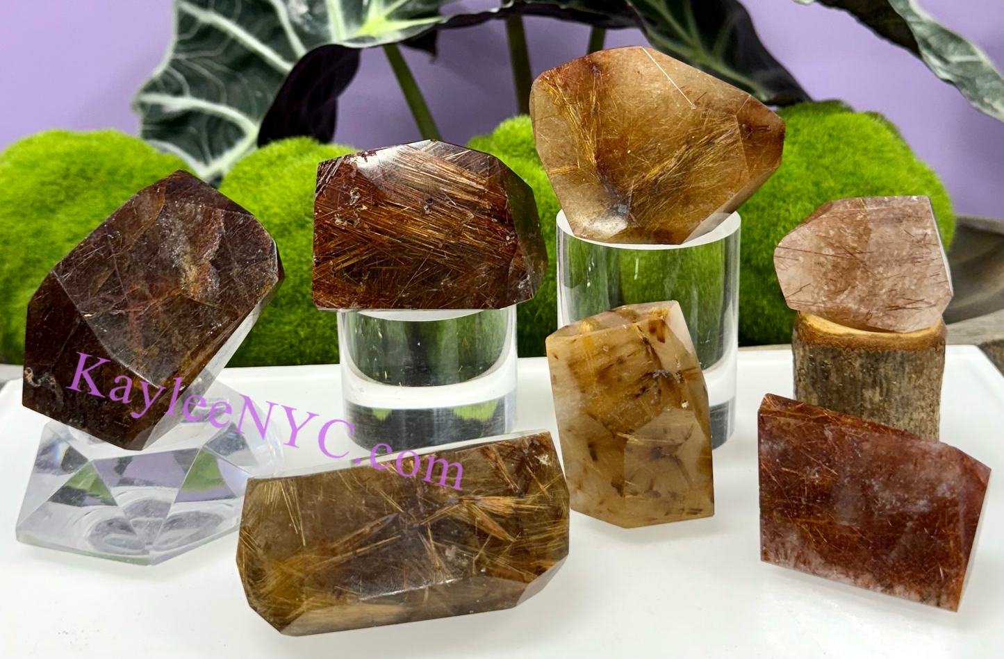Wholesale Lot 2 lbs Natural Copper Gold Rutilated Quartz Crystal Polished Freeform Healing Energy