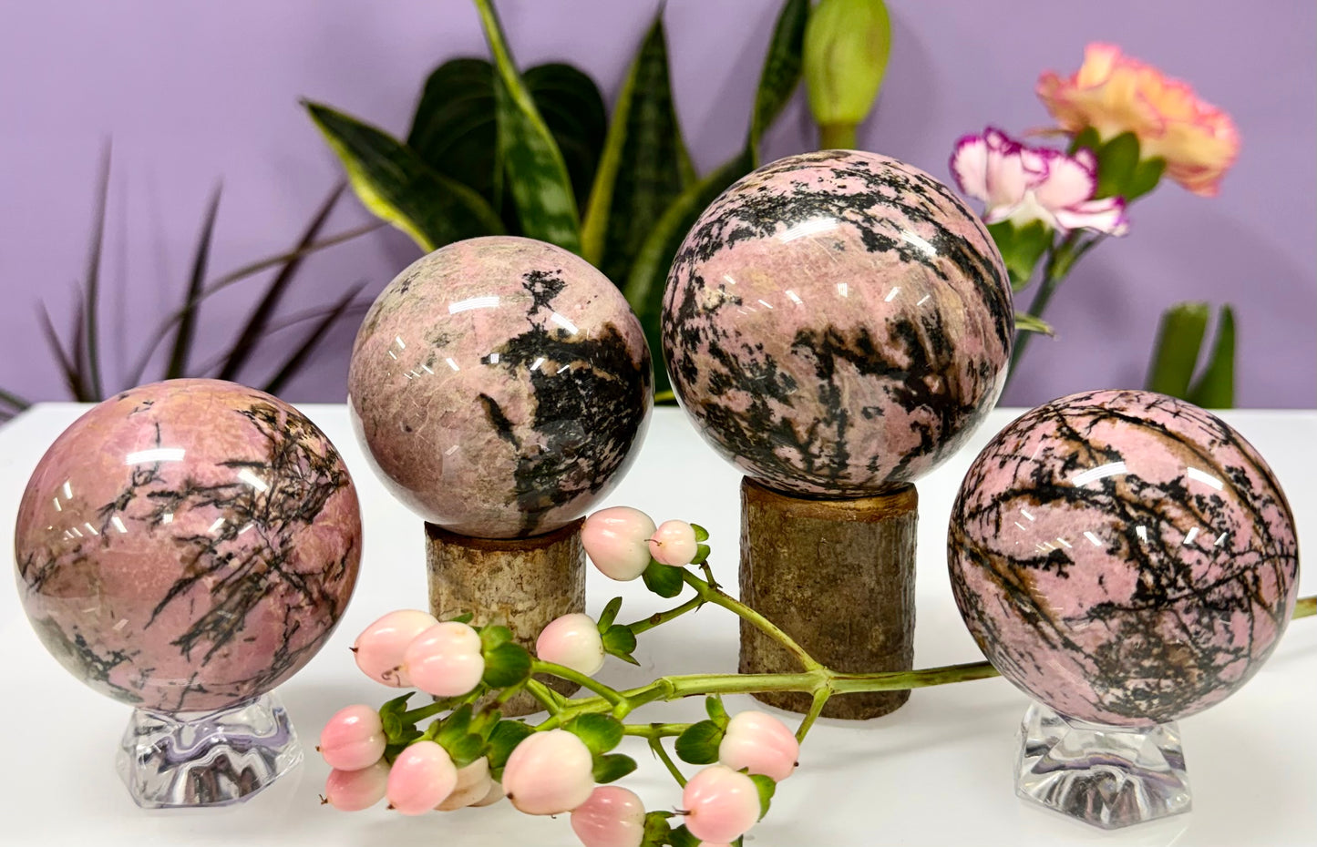 4 lbs Natural Rhodonite Sphere Crystal Healing Energy