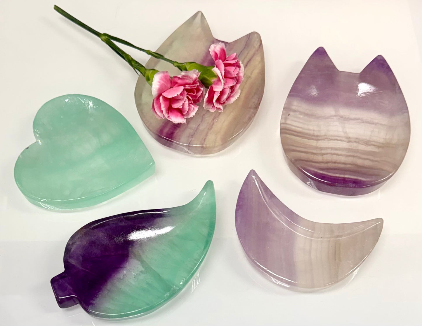 Wholesale Lot 5-6 pcs Natural Fluorite mixed Bowls Crystal Healing Energy