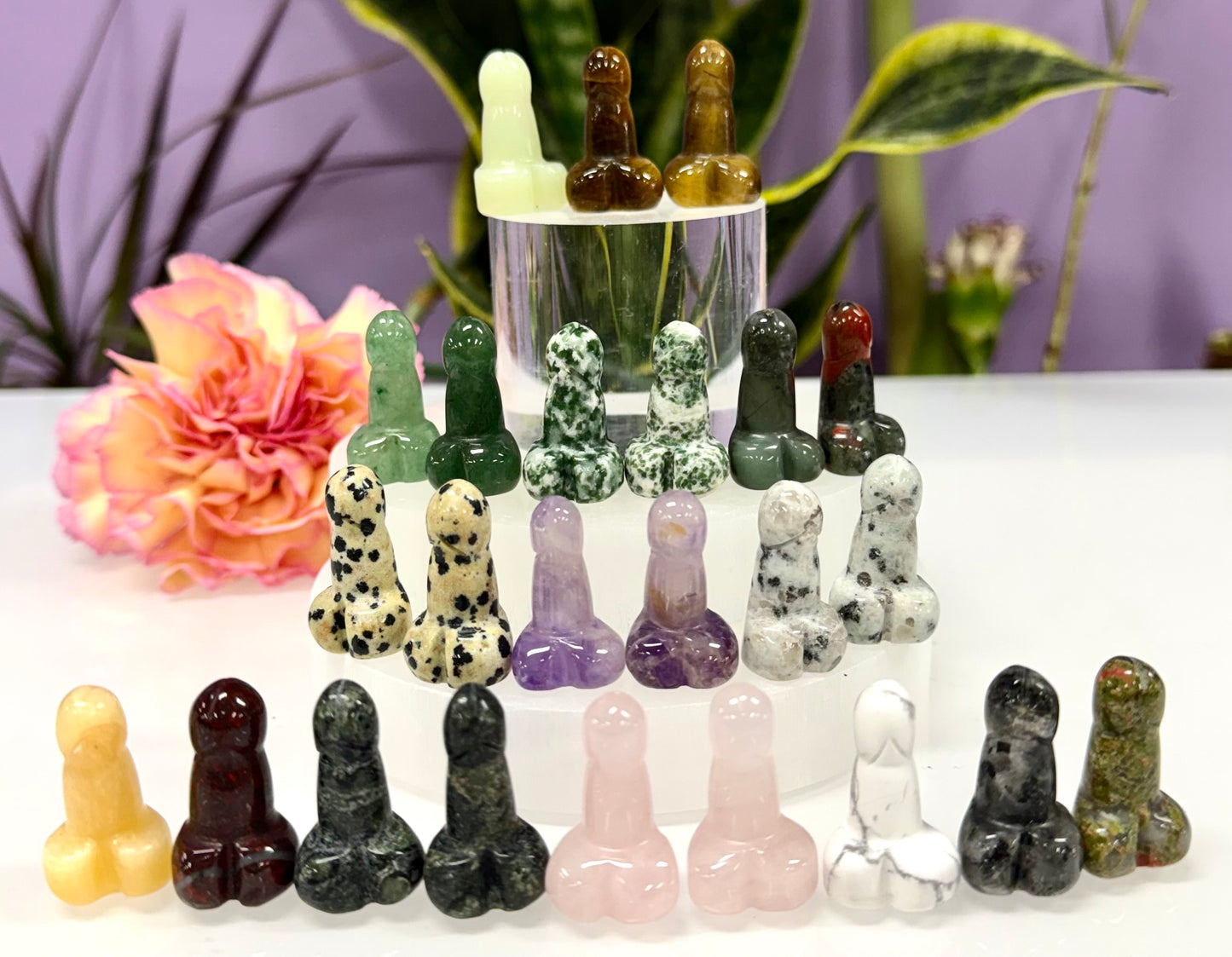 24 PCs 1” Mixed Crystal Mini Peen