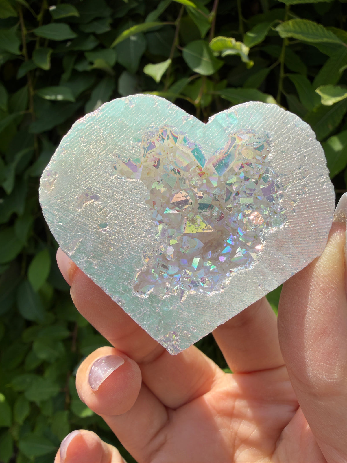 Wholesale Lot 1 Lb Angel Aura White Druzy Quartz Heart Crystal Healing Energy