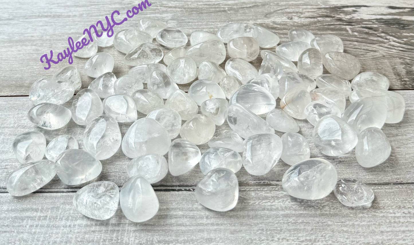 Wholesale Lot 2 Lbs Natural Clear Quartz Tumble Healing Energy Nice Quality