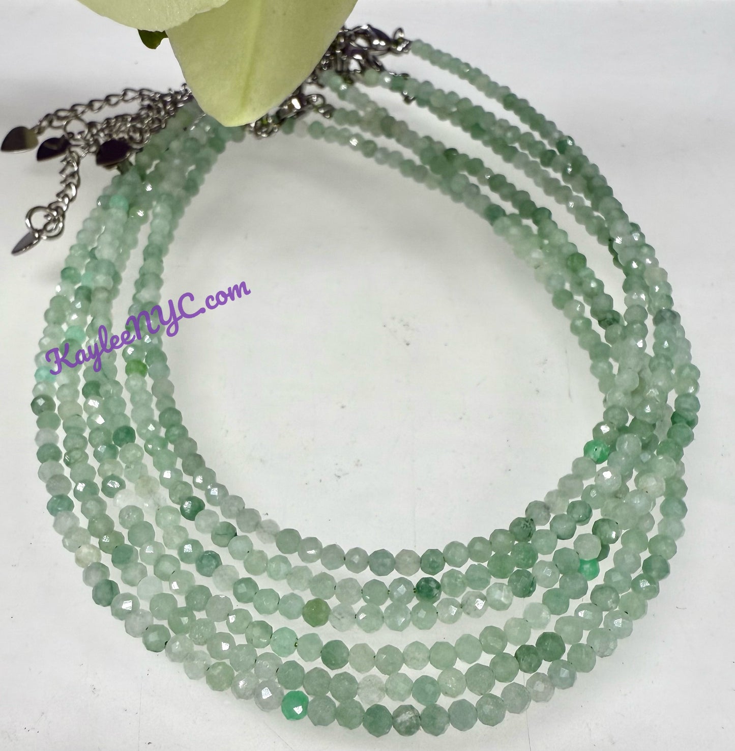 6 PCs 2mm Natural Burma Jade Anklets Crystal Healing Energy