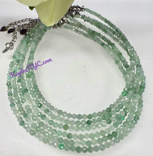 6 PCs 2mm Natural Burma Jade Anklets Crystal Healing Energy