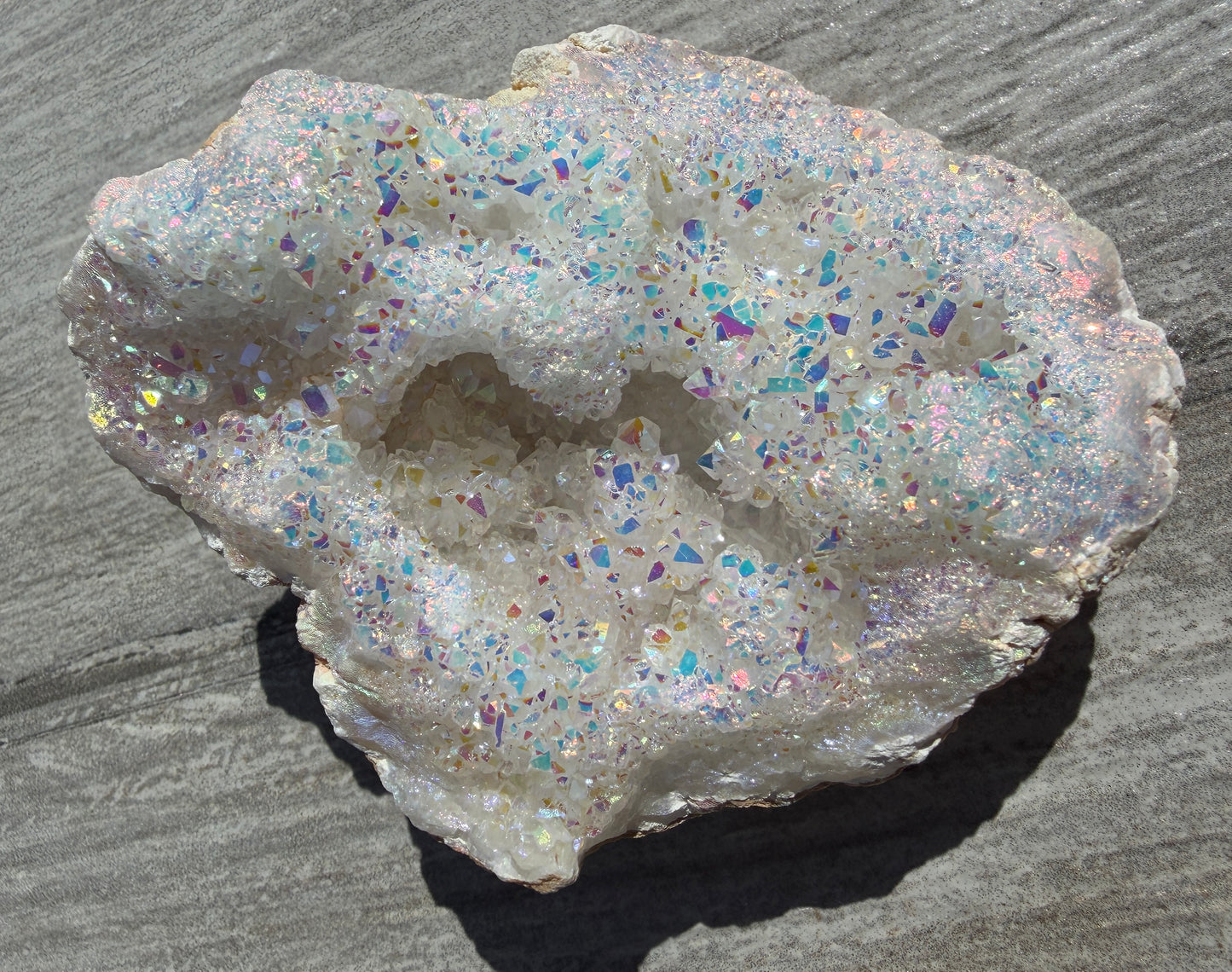 Wholesale Lot 2 Lb Angel Aura White Druzy Quartz Geode Crystal Healing Energy