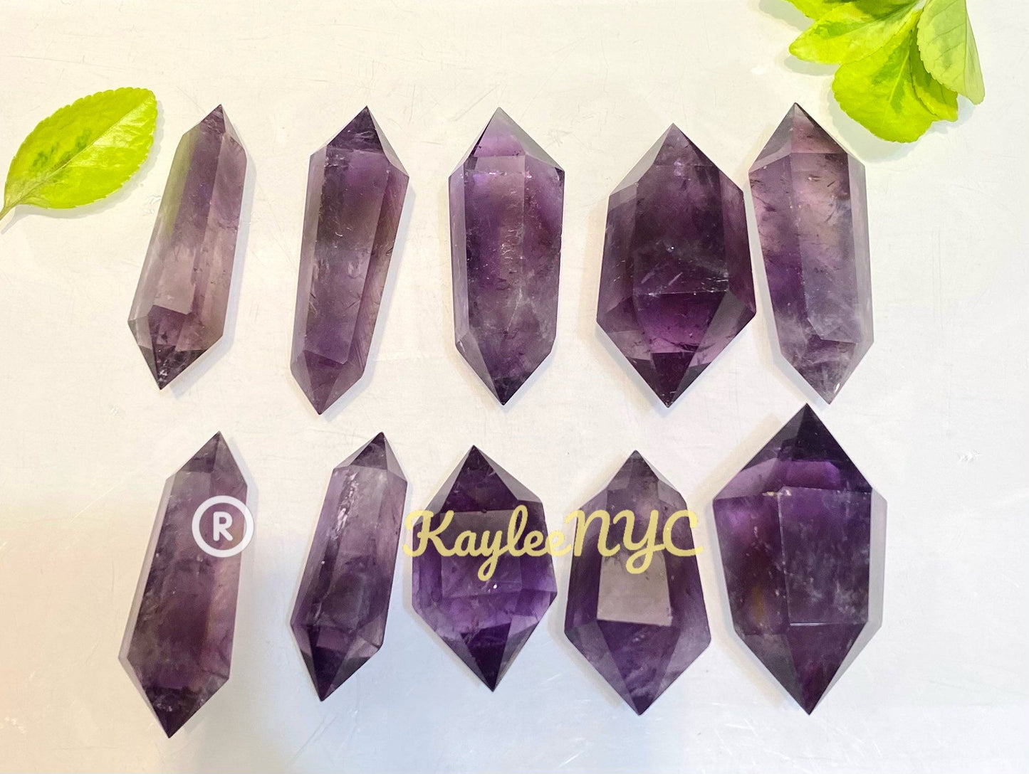 Wholesale Lot 1 lb Natural Amethyst Double Terminated Crystal Energy Healing