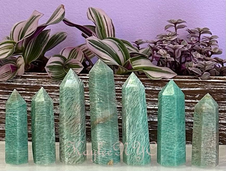 Wholesale Lot 1 Lb Natural African Amazonite Obelisk Tower Point Crystal Healing