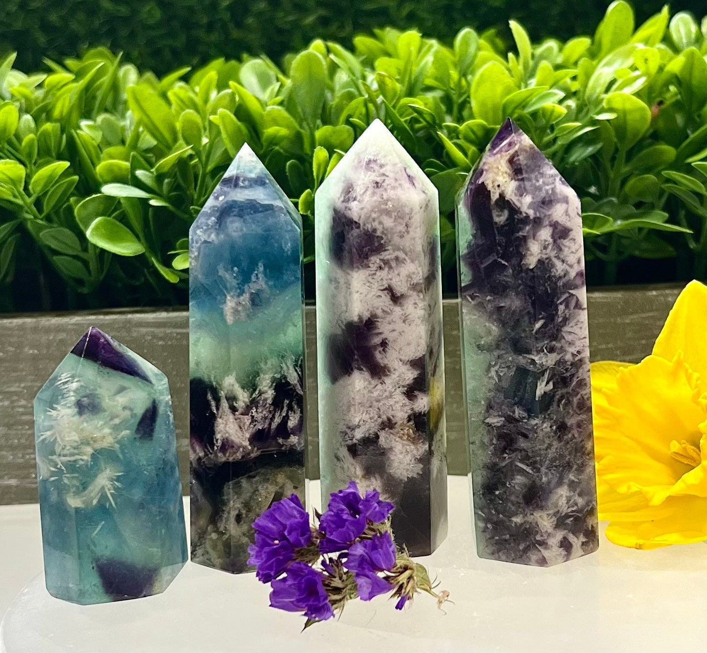 Wholesale Lot 1 Lb Natural Feather Fluorite Obelisk Point Crystal Natural Energy