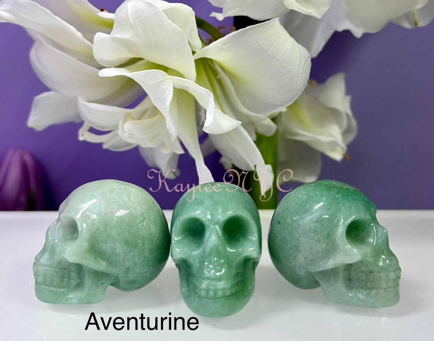 Wholesale lot 5 Pcs 2” Mix Natural Crystal Skulls Healing Energy