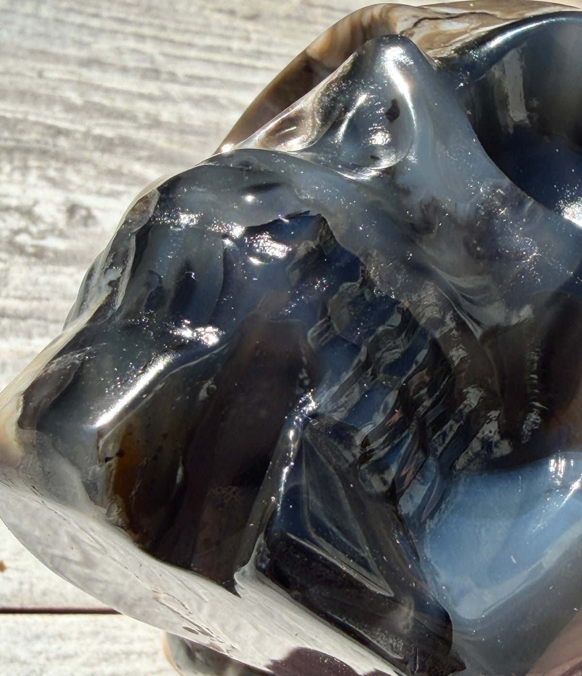 Wholesale lot 3 Pcs Natural Volcano Agate Skull Crystals Healing Energy