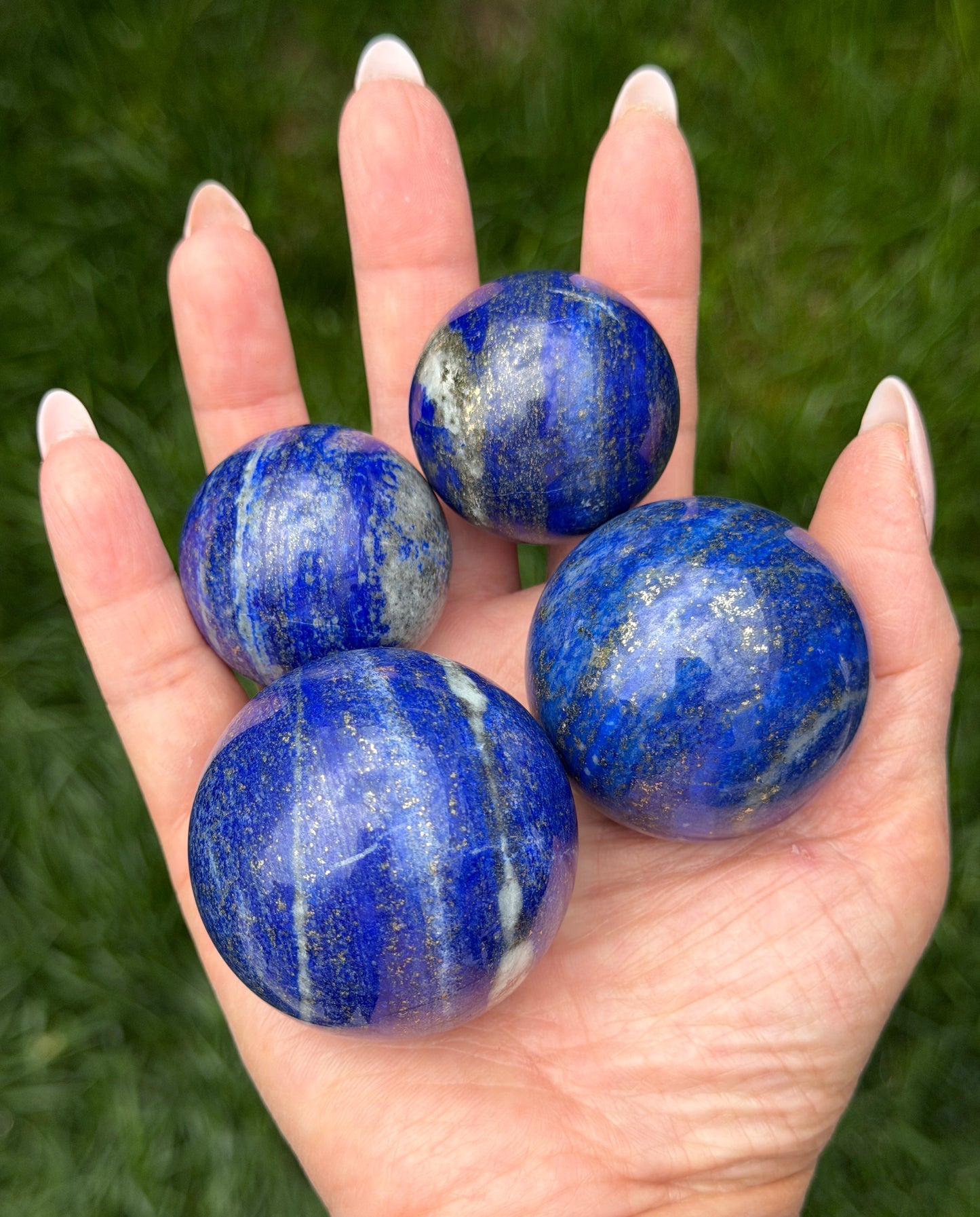 Wholesale Lot 8 Pcs Natural Lapis Lazuli Sphere Crystal Ball 1.9-2lbs Healing energy