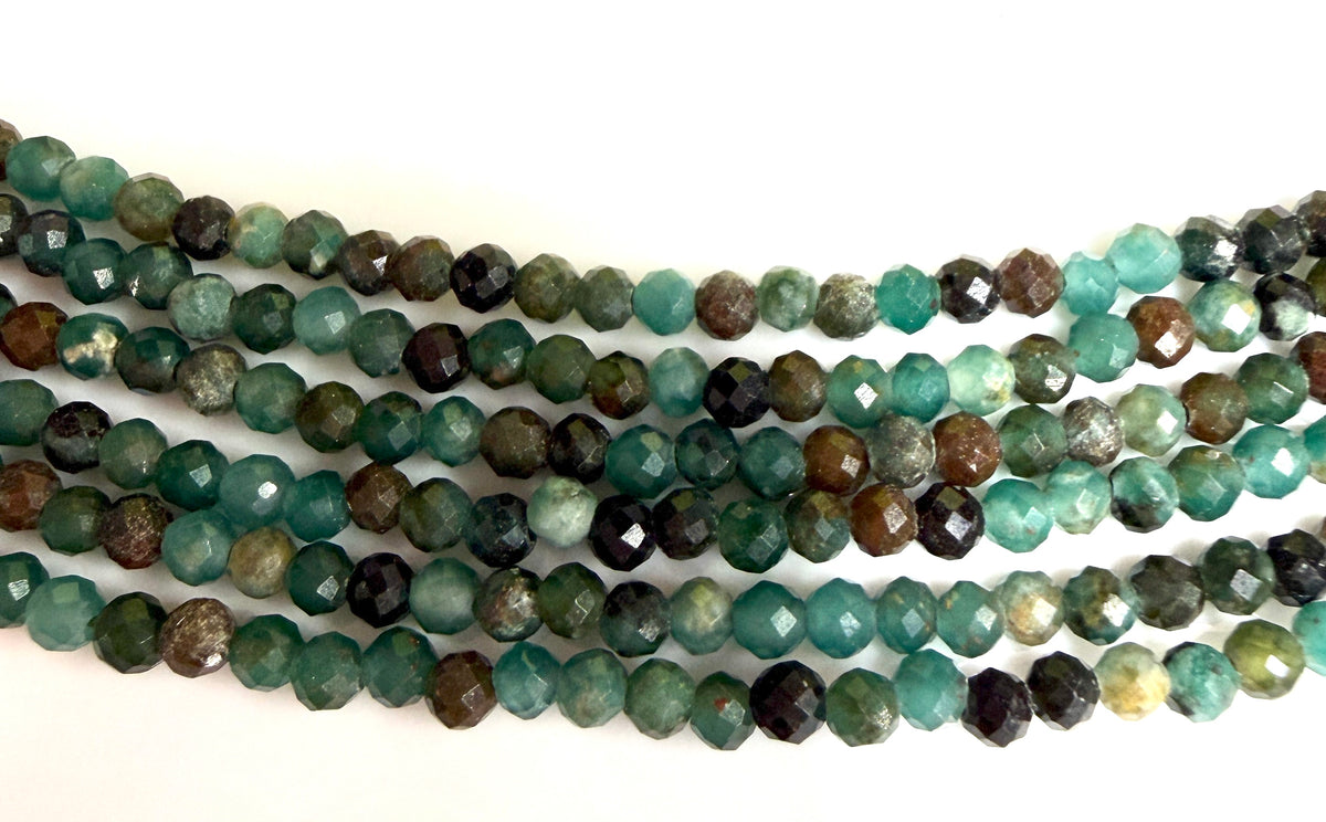 6 PCs 2mm Faceted Natural Lapis Lazuli Necklaces Stainless Steel Findings (Copy)