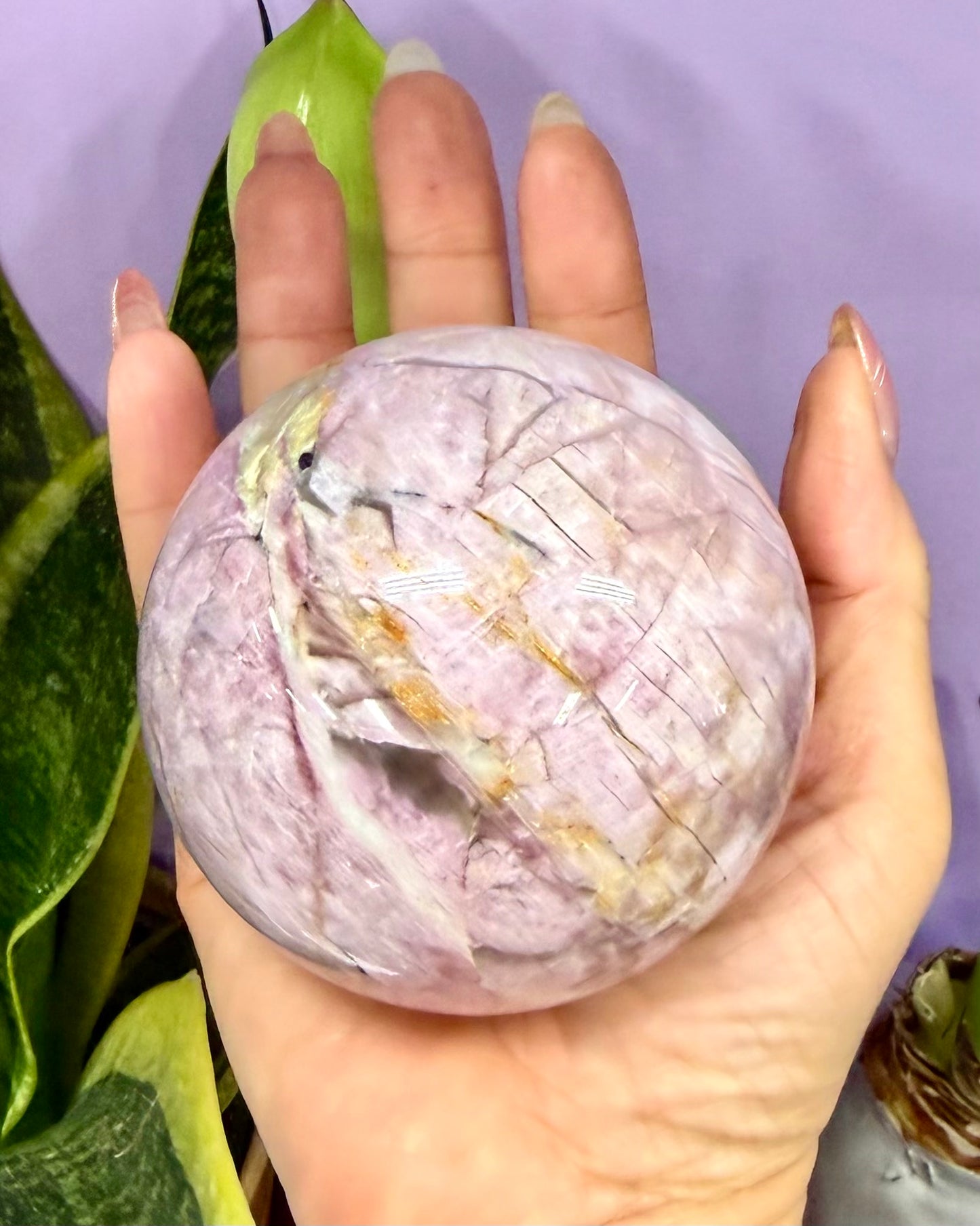 4-5 PCs Natural Pink Tourmaline Sphere Crystals Healing Energy