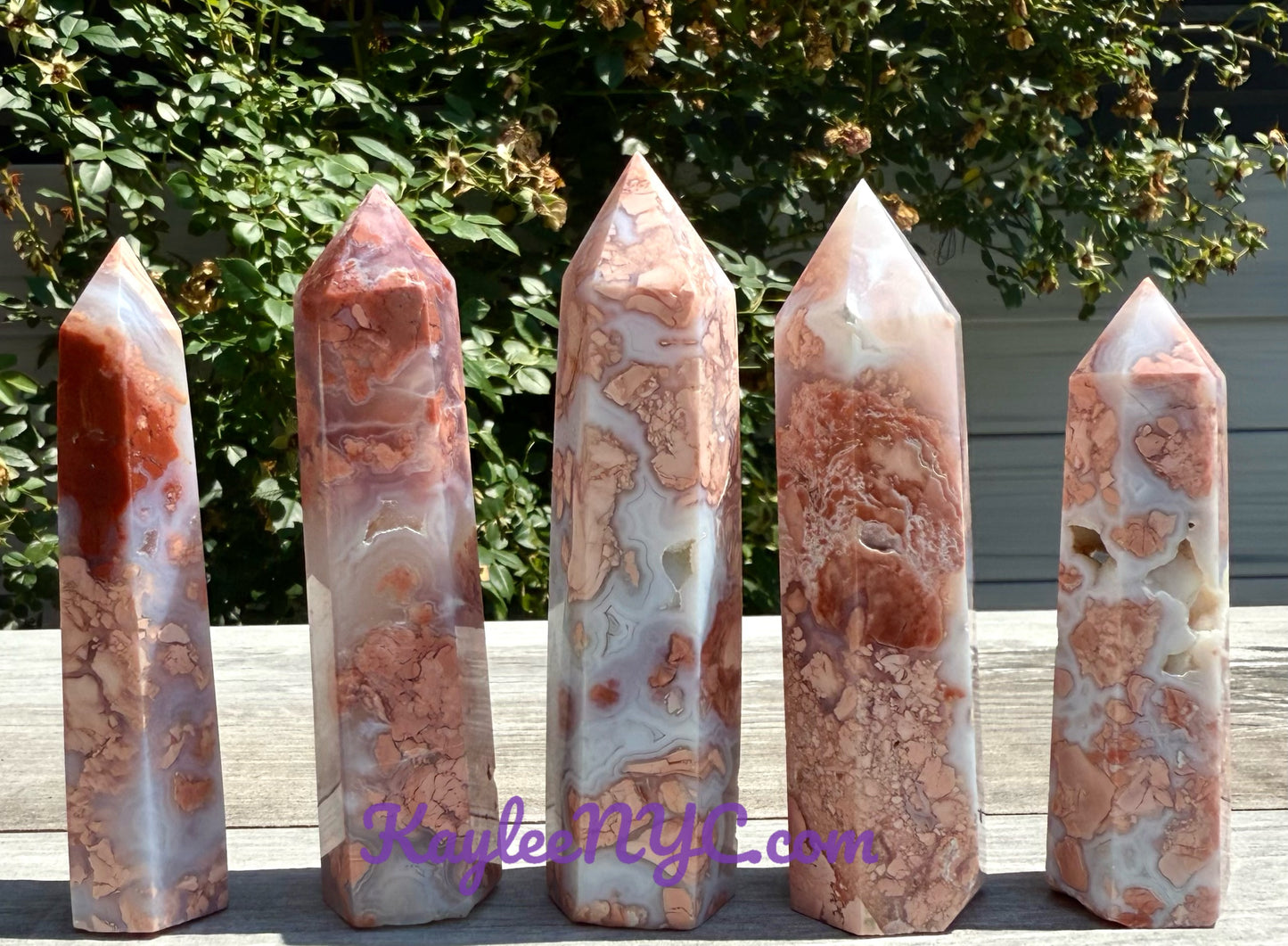 Wholesale Lot 1 lb Natural Pink Agate Obelisk Tower Point Crystal Healing Energy