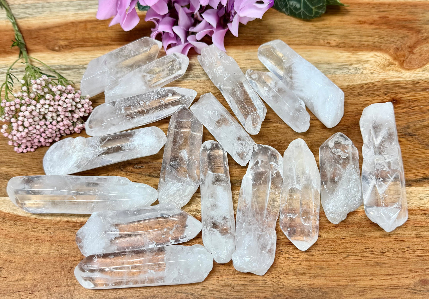 Wholesale Lot 2 lbs Natural Clear Quartz Tumble Wand Raw Crystal
