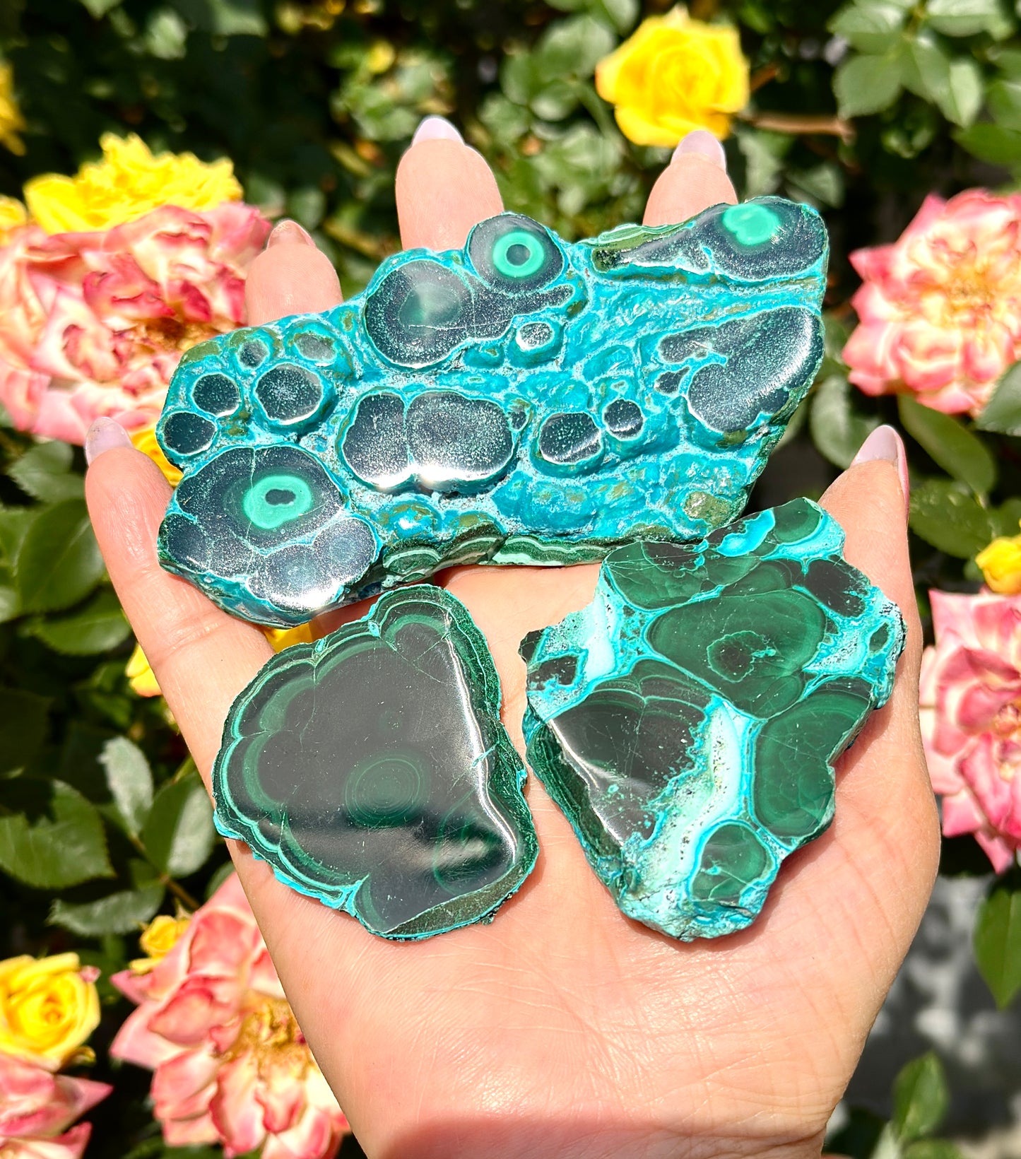 Wholesale 2 lbs Natural Chrysocolla Malachite Slabs Crystal