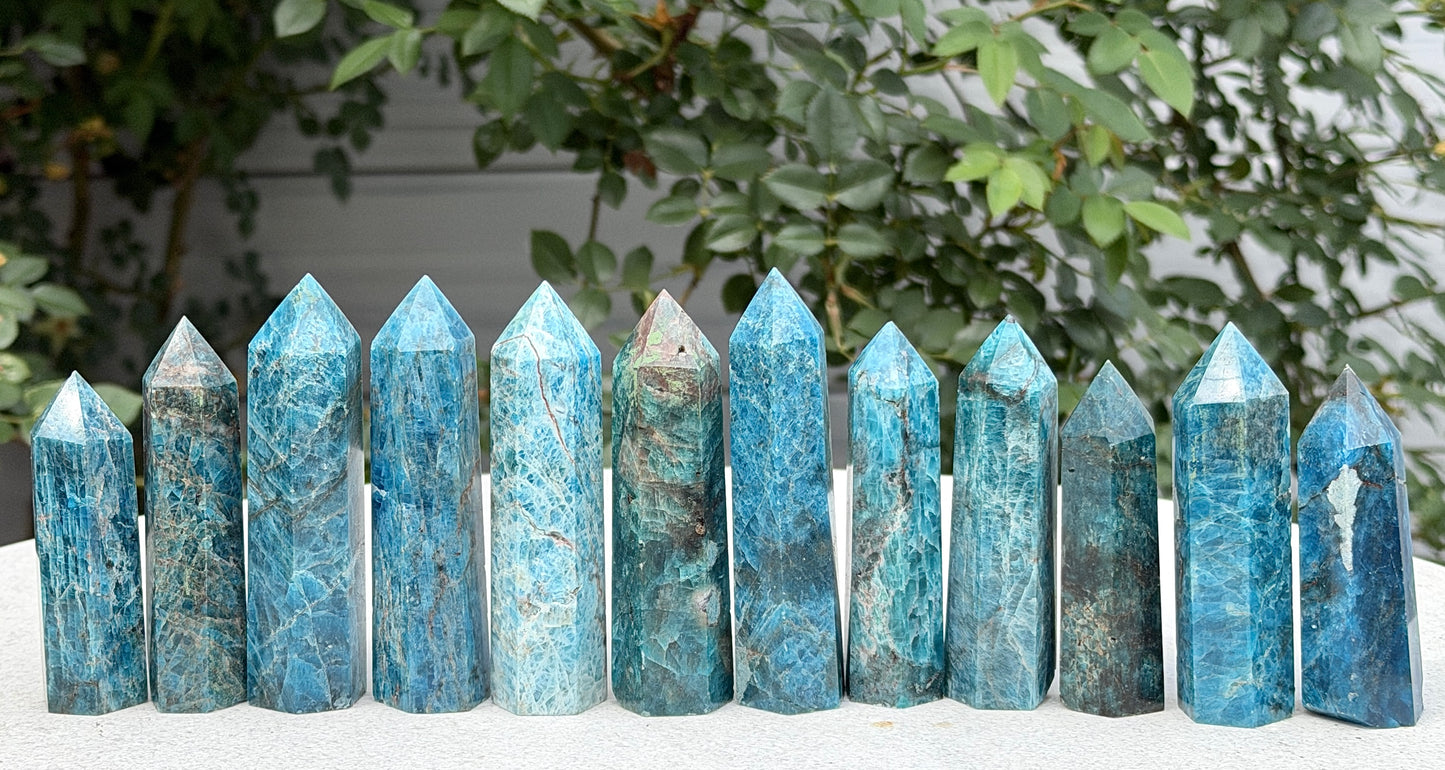 Wholesale Lot 2 lbs Natural Apatite Tower Obelisk Point Wand Crystal Energy Healing