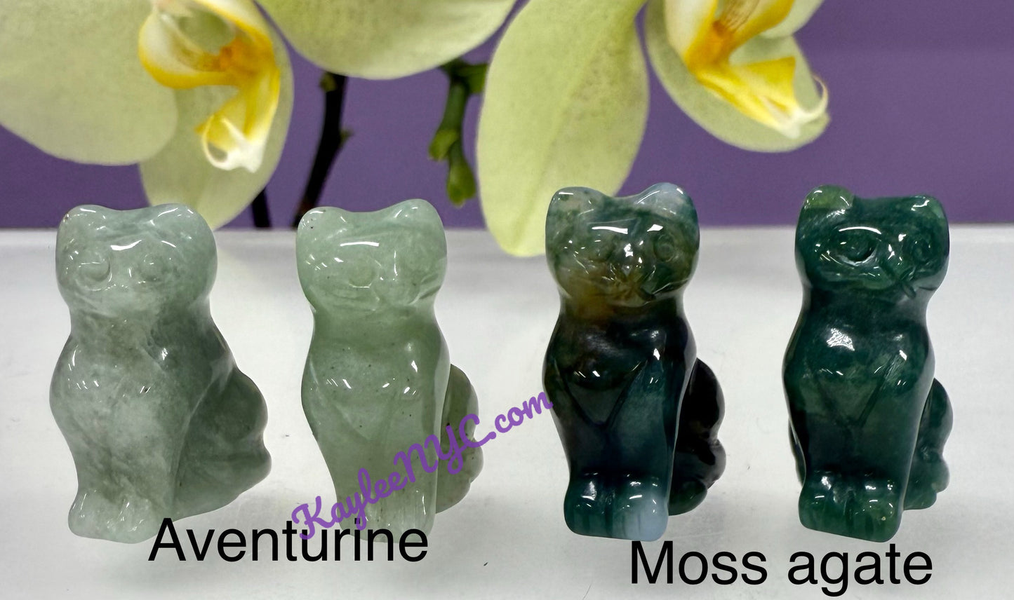 MWholesale Lot 14 PCs Mix Crystals Cat Crystal Healing Energy
