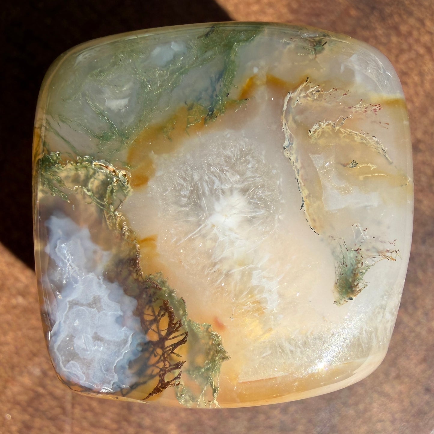 2 lbs Natural Moss Agate Cube Crystal Healing Energy
