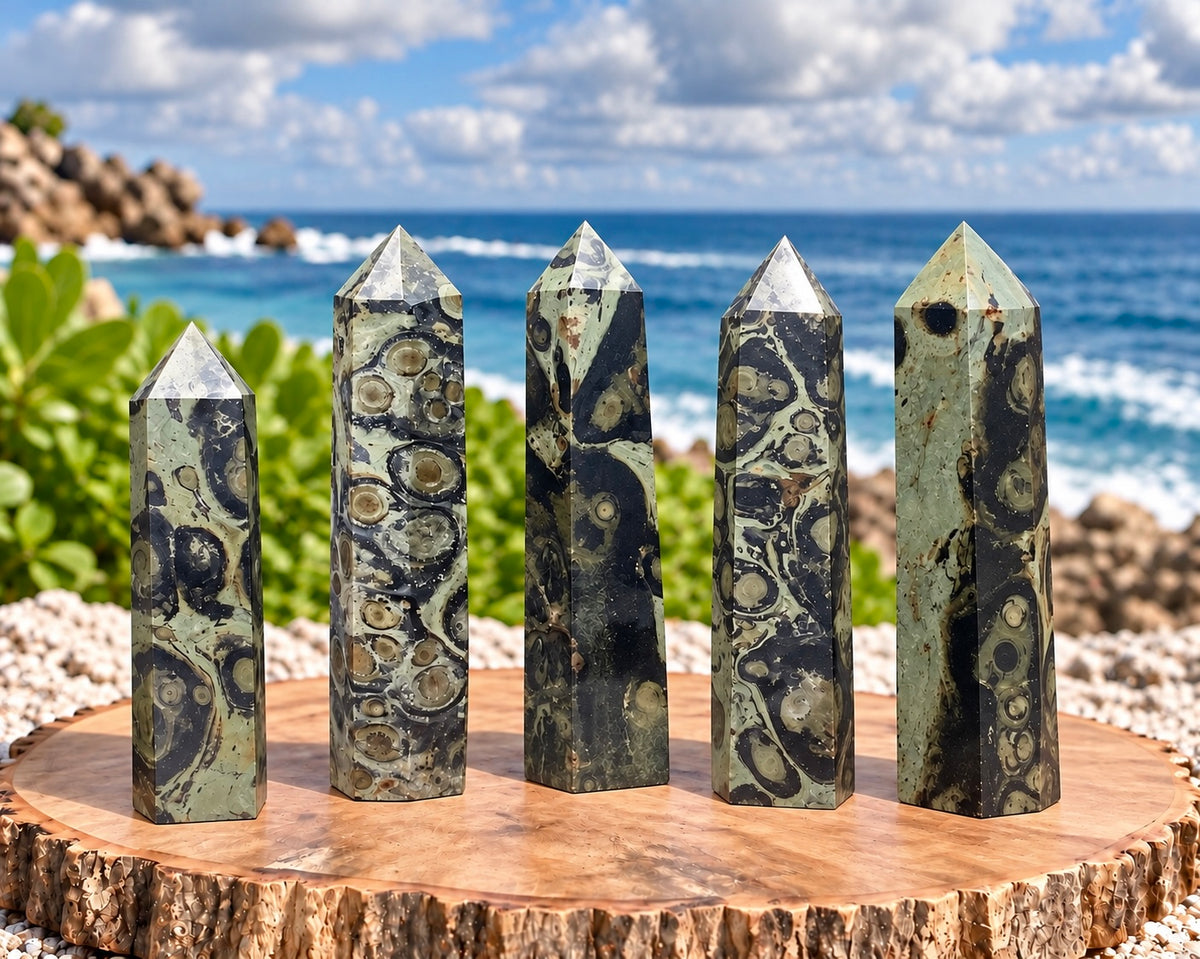 Wholesale Lot 1 Lb Kambaba Jasper Obelisk Tower Point Crystal Natural Energy
